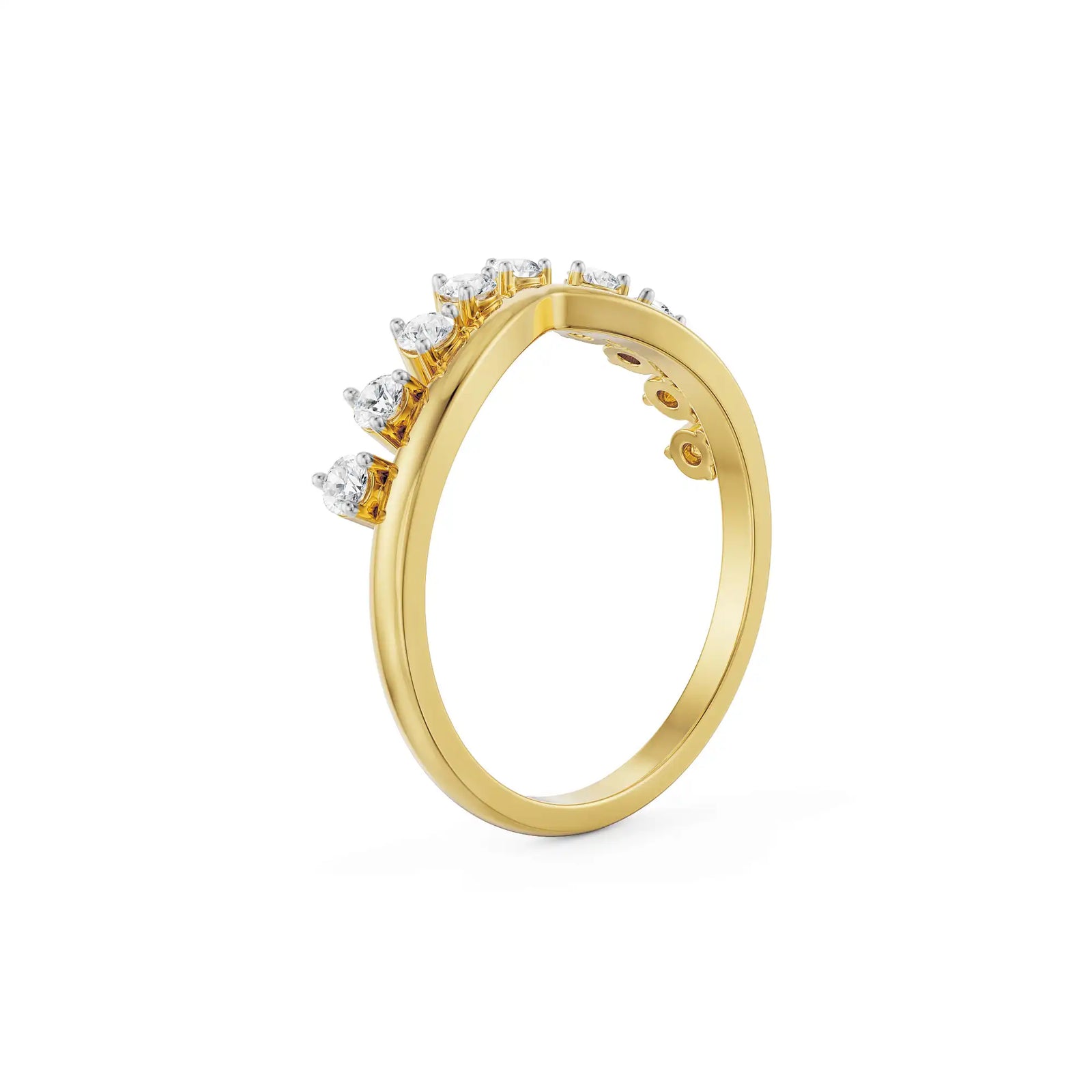 Crown Diamond Ring Back view