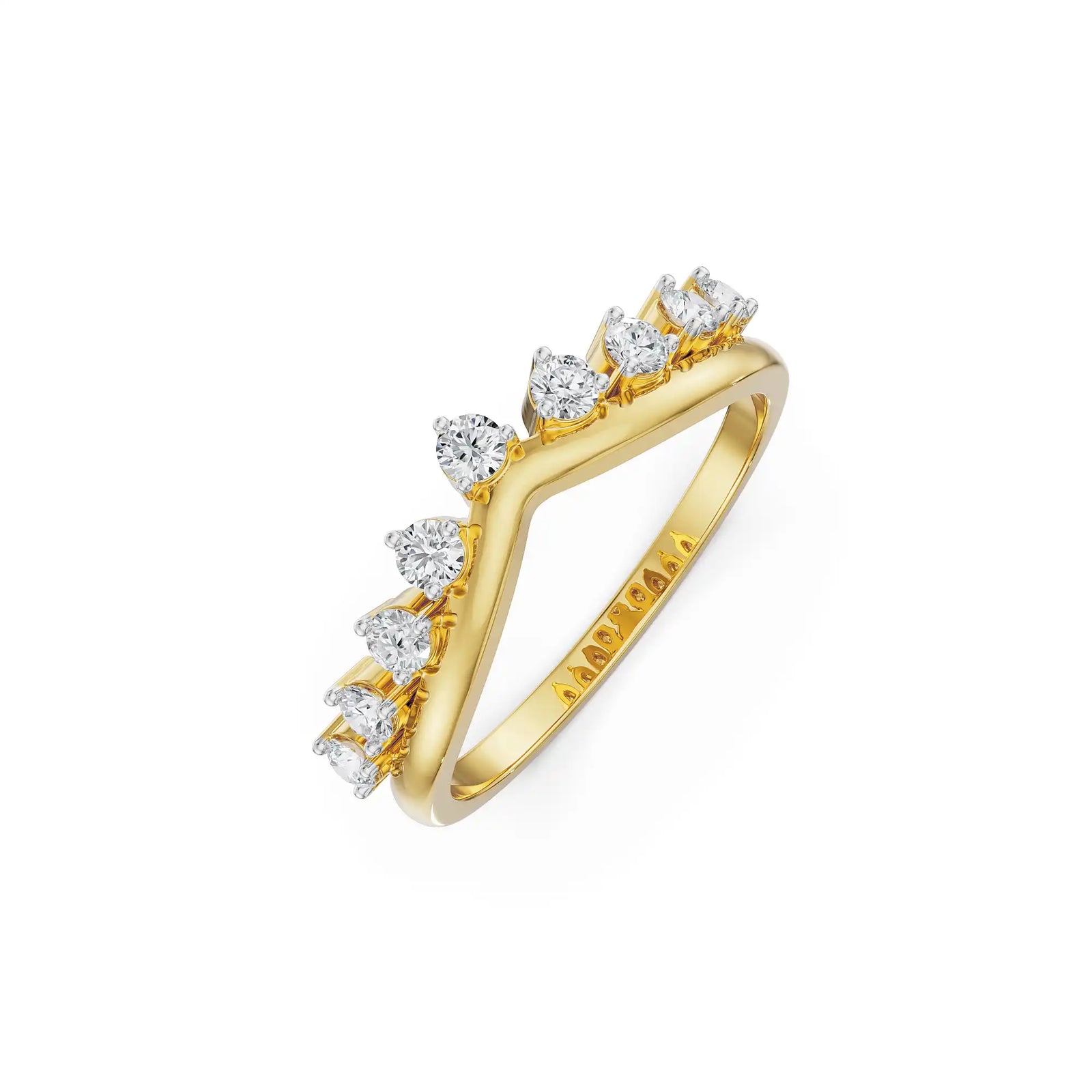 Crown Diamond Ring Top view