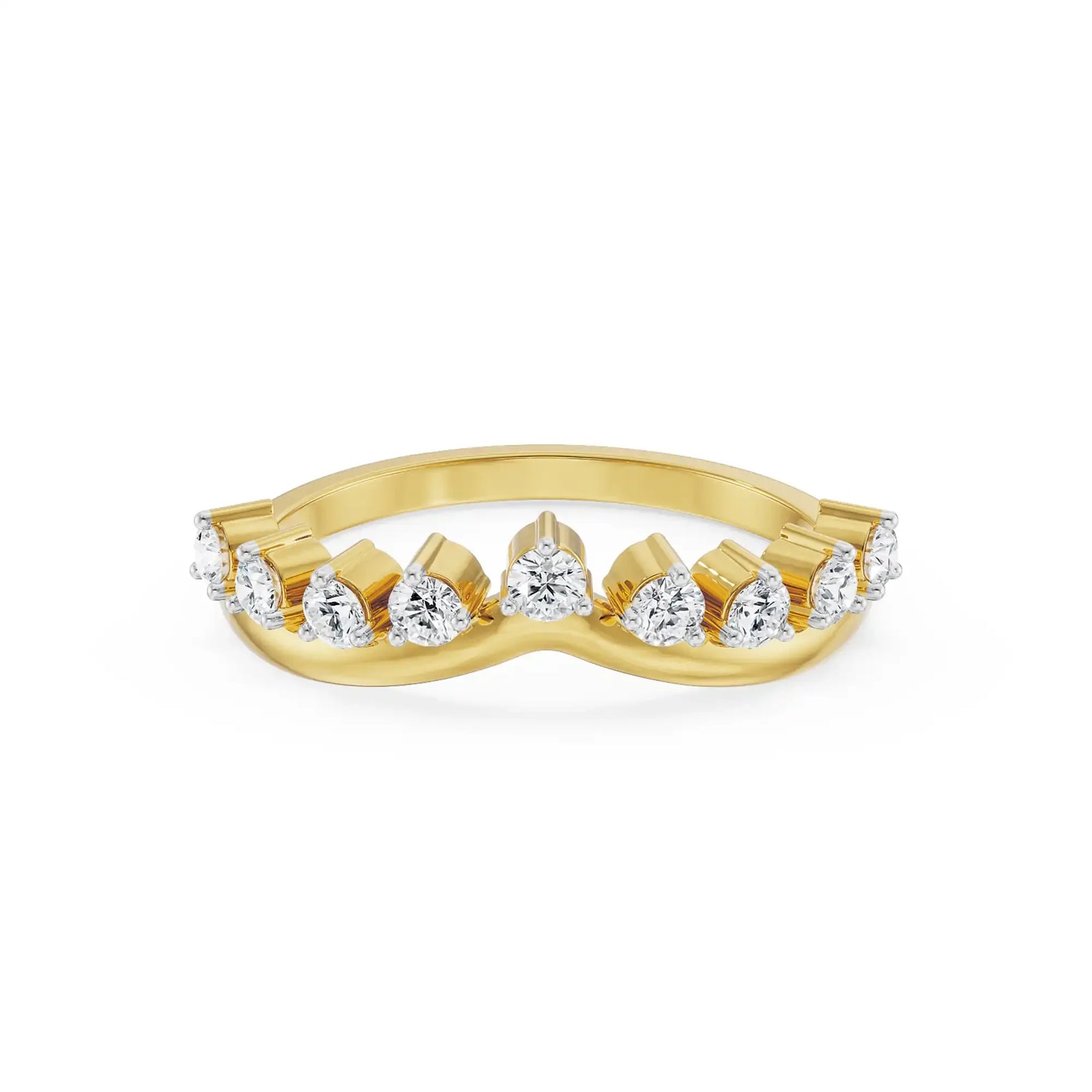 Crown Diamond Ring front view