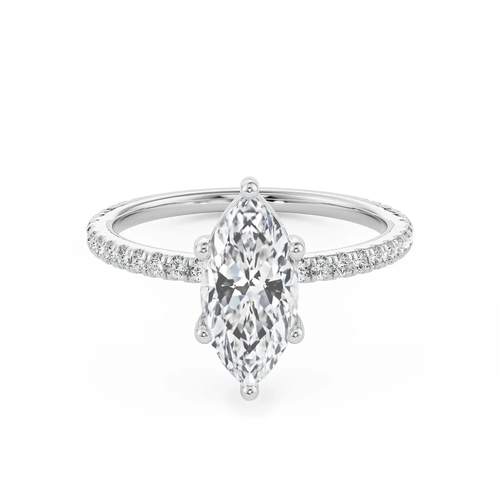 Magnificent Marquise Engagement Ring front view