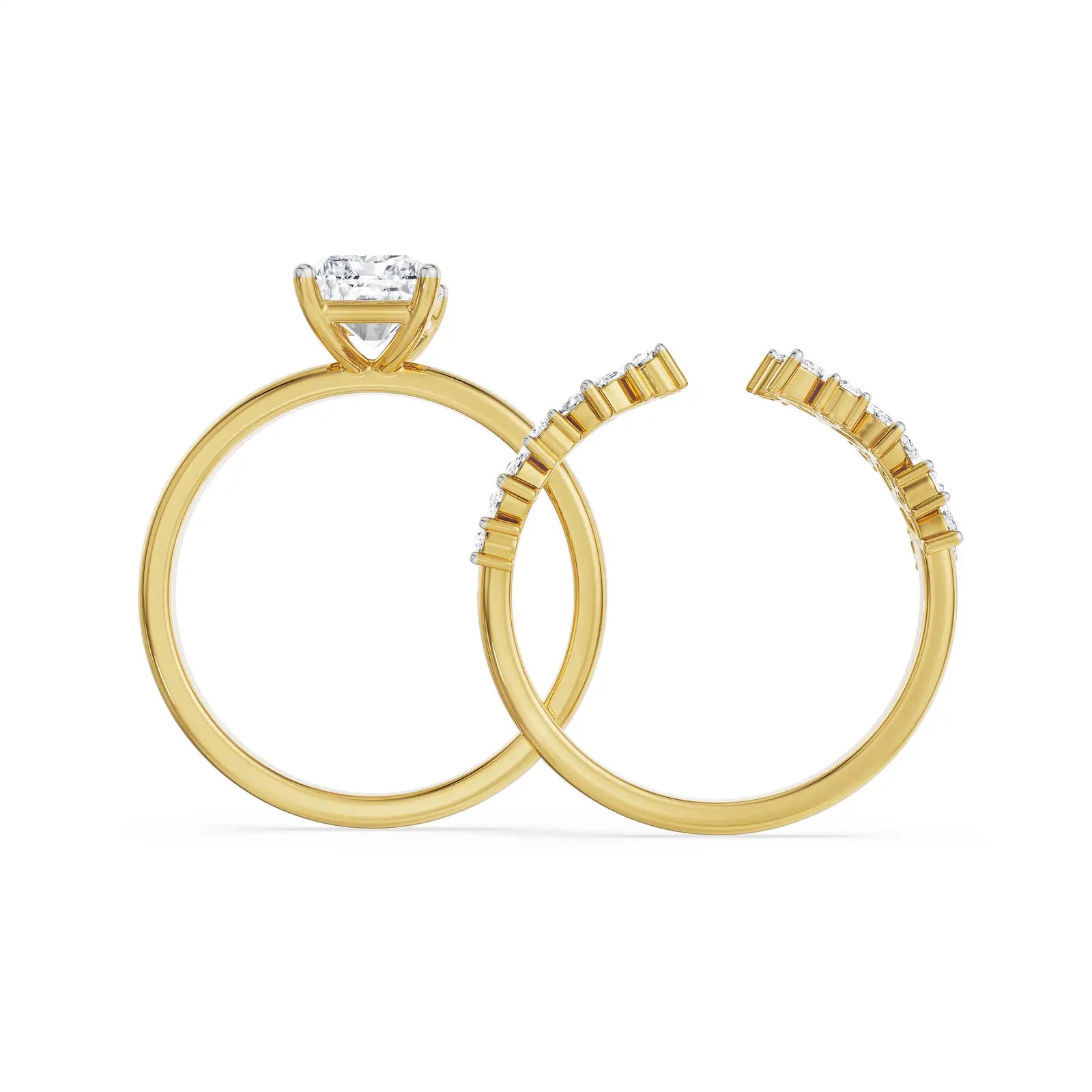 Vaani Bridal Ring Set Side view