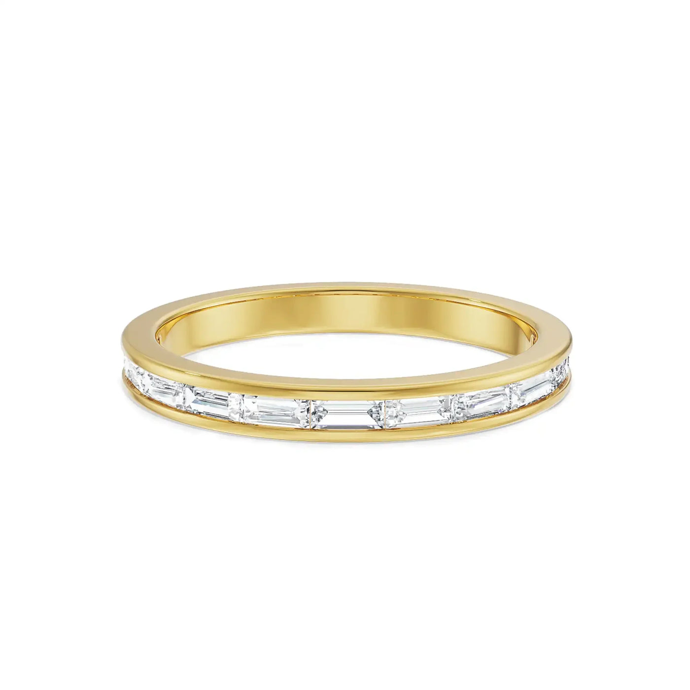 Baguette Straight Lab Grown Diamond Wedding Band 9KT