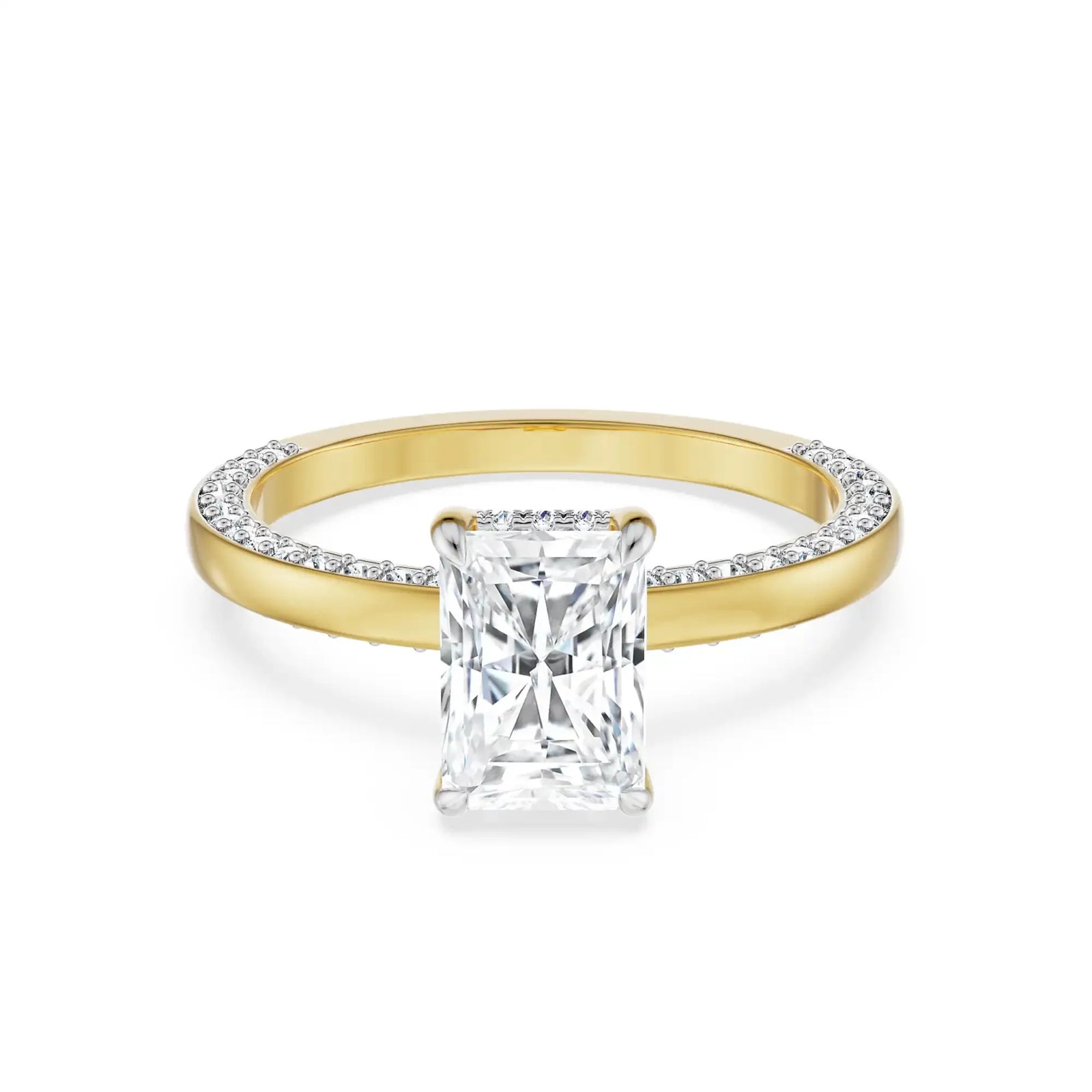 Radiant Solitaire Engagement Ring front view