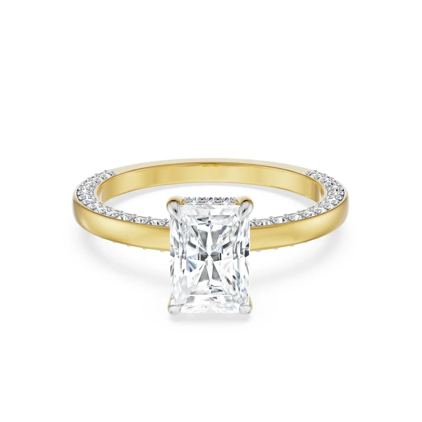 Radiant Lab Diamond Solitaire Engagement Ring 9KT