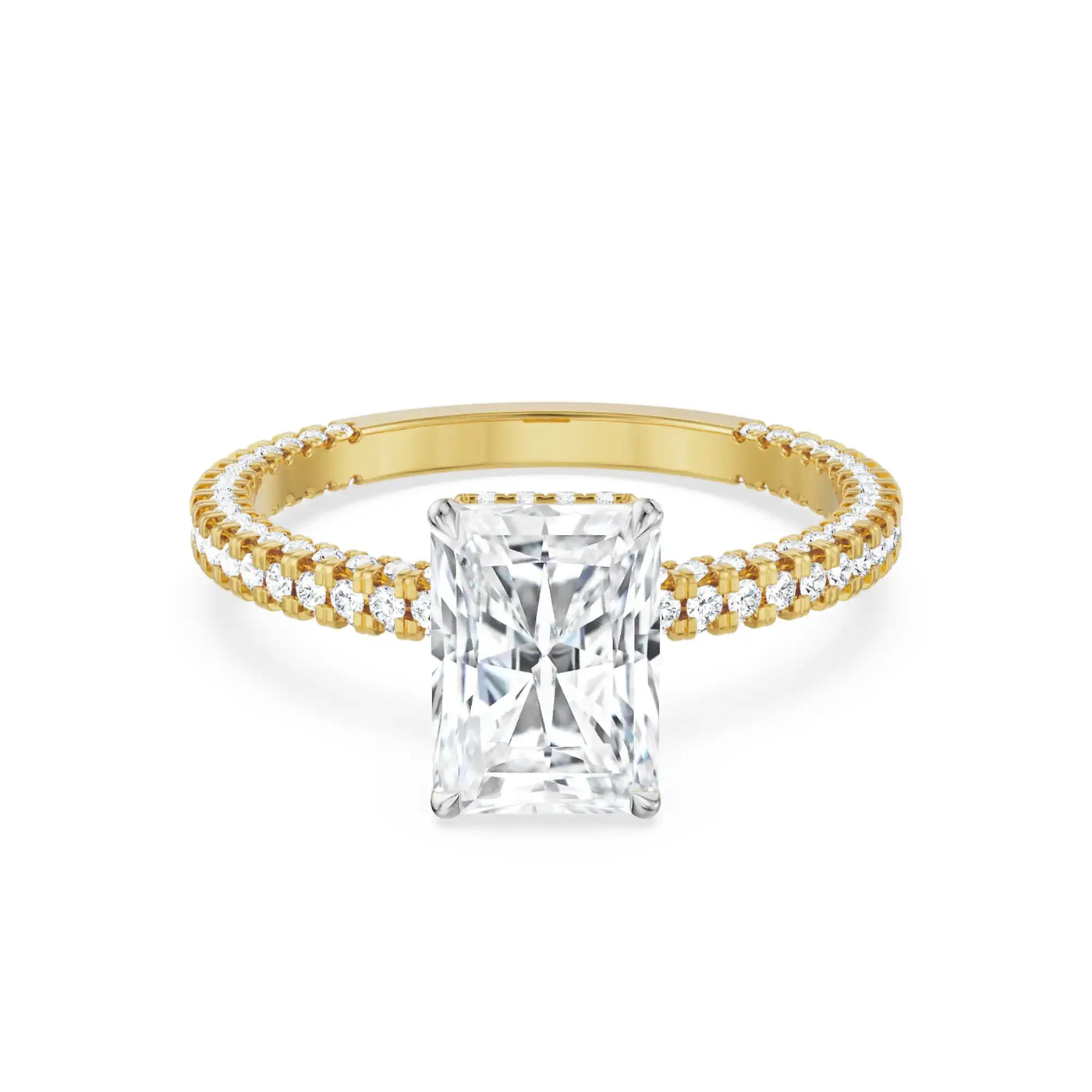 Bridal Radiant Lab Grown Diamond Ring