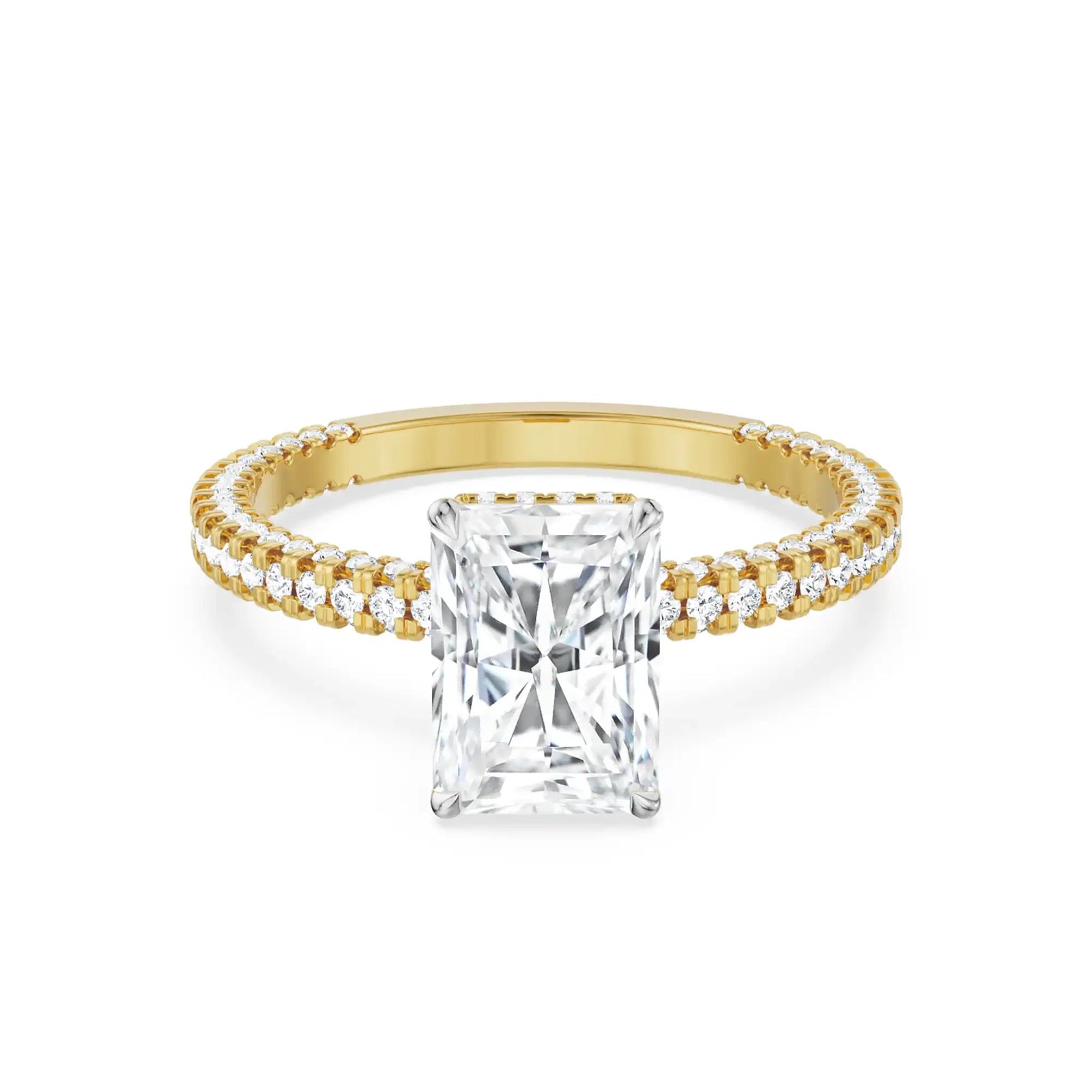 Bridal Radiant Diamond Ring front view