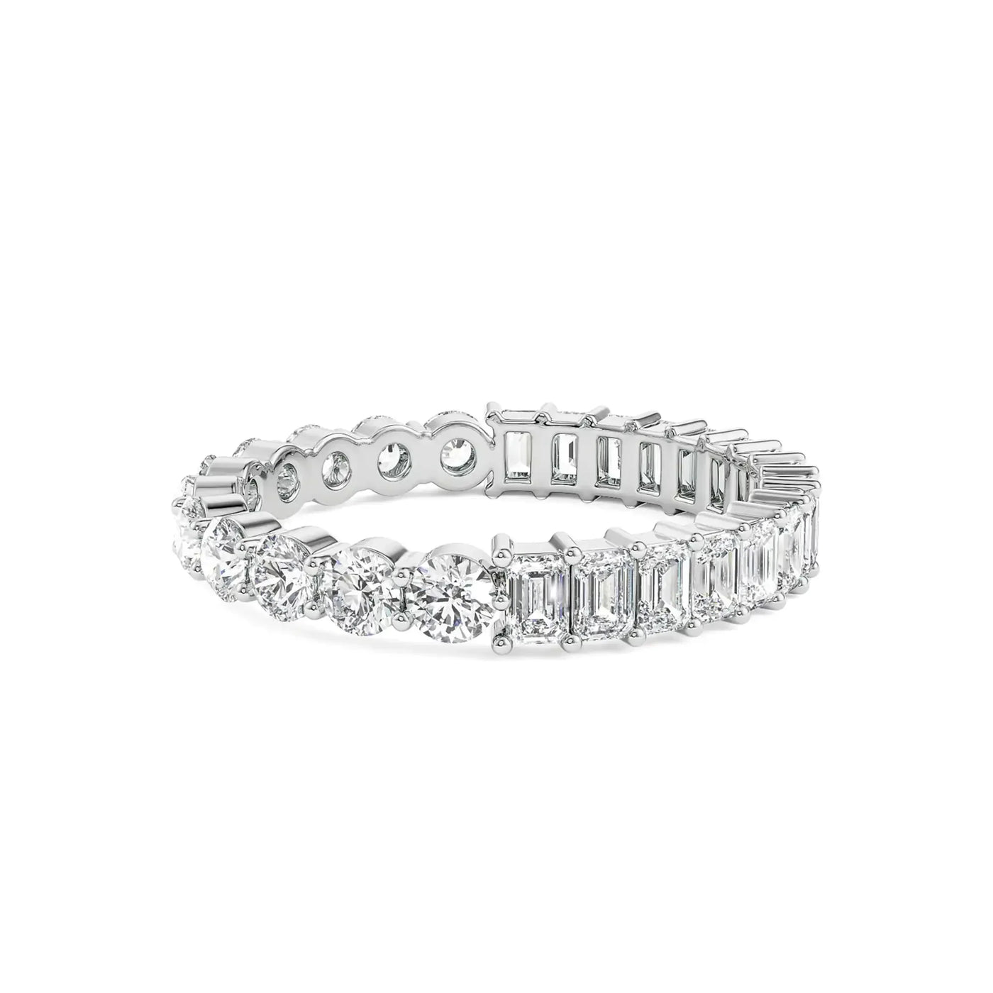 Emerald Round Lab Grown Diamond Eternity Band_in-stock