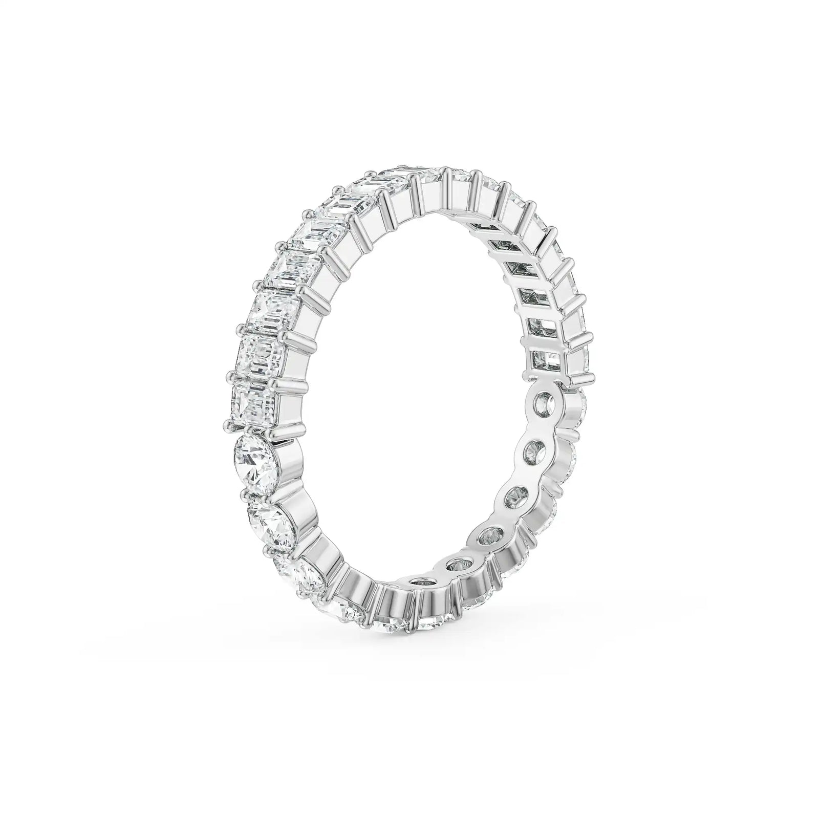Emerald Round Lab Grown Diamond Eternity Band_in-stock