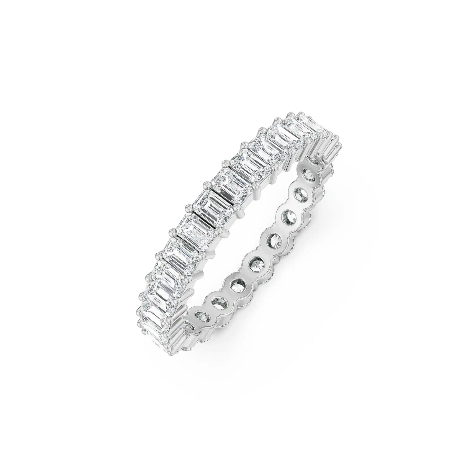 Emerald Round Lab Grown Diamond Eternity Band_in-stock