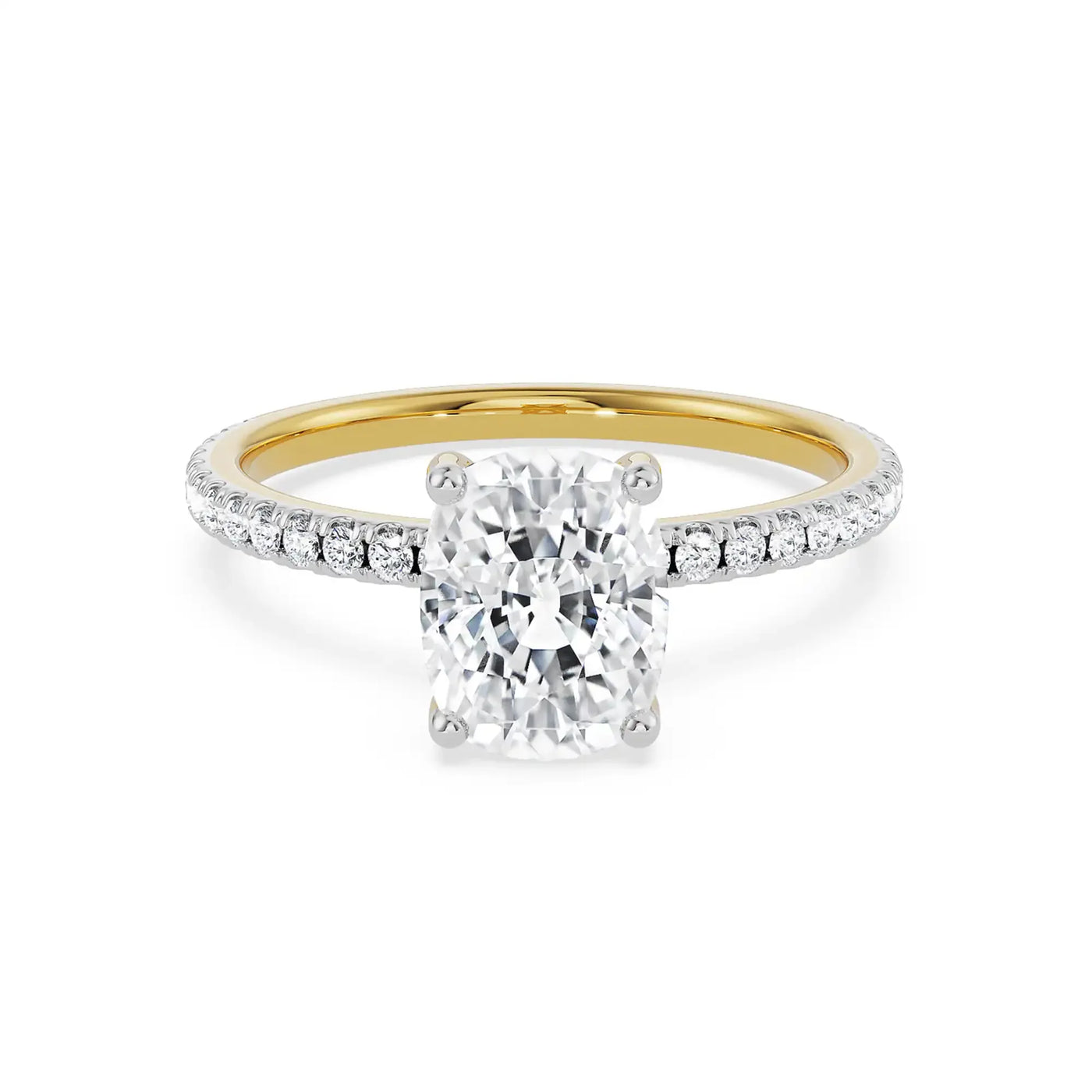 Cushion Square Lab Grown Diamond Bridal Ring