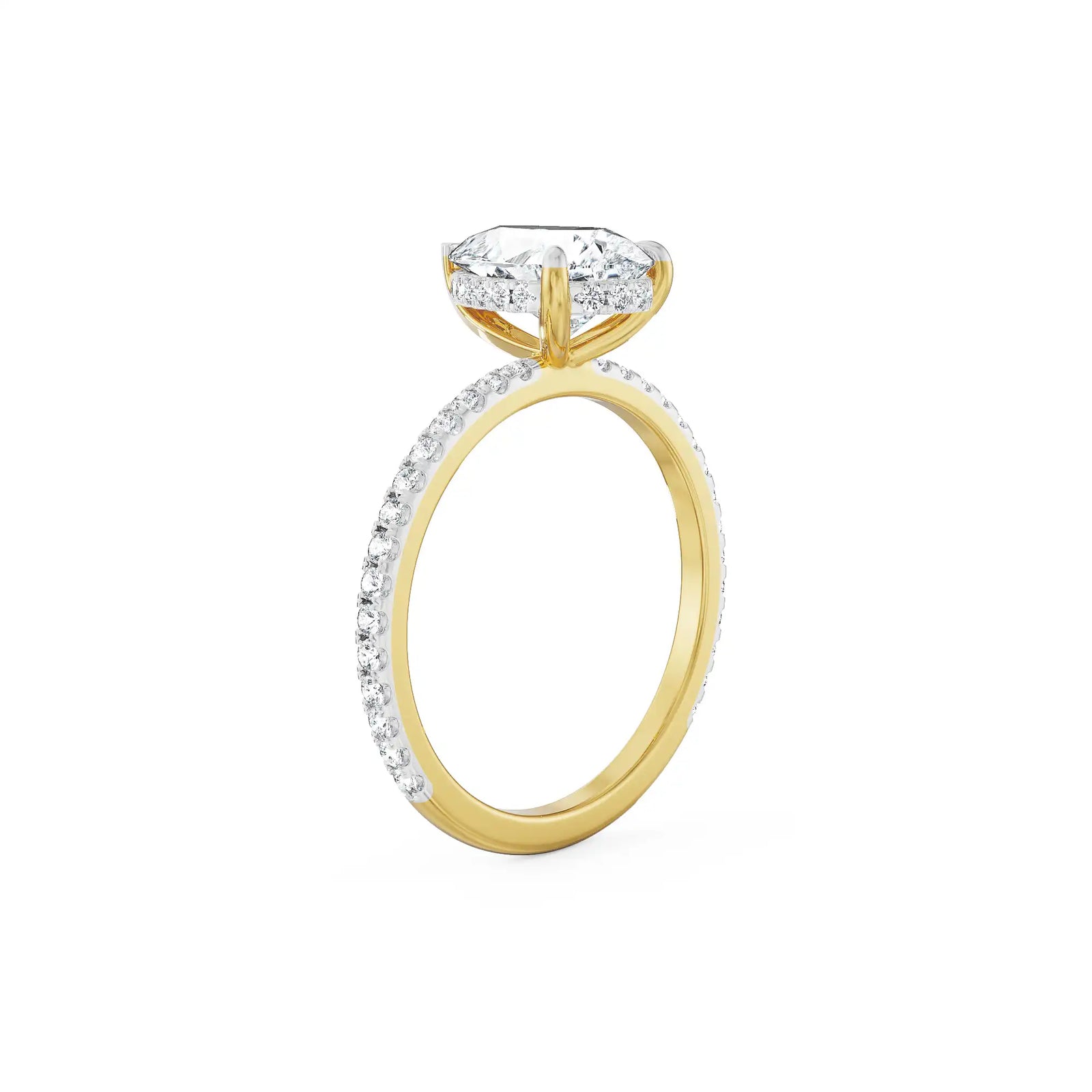 Vintage Pear Engagement Ring Right view