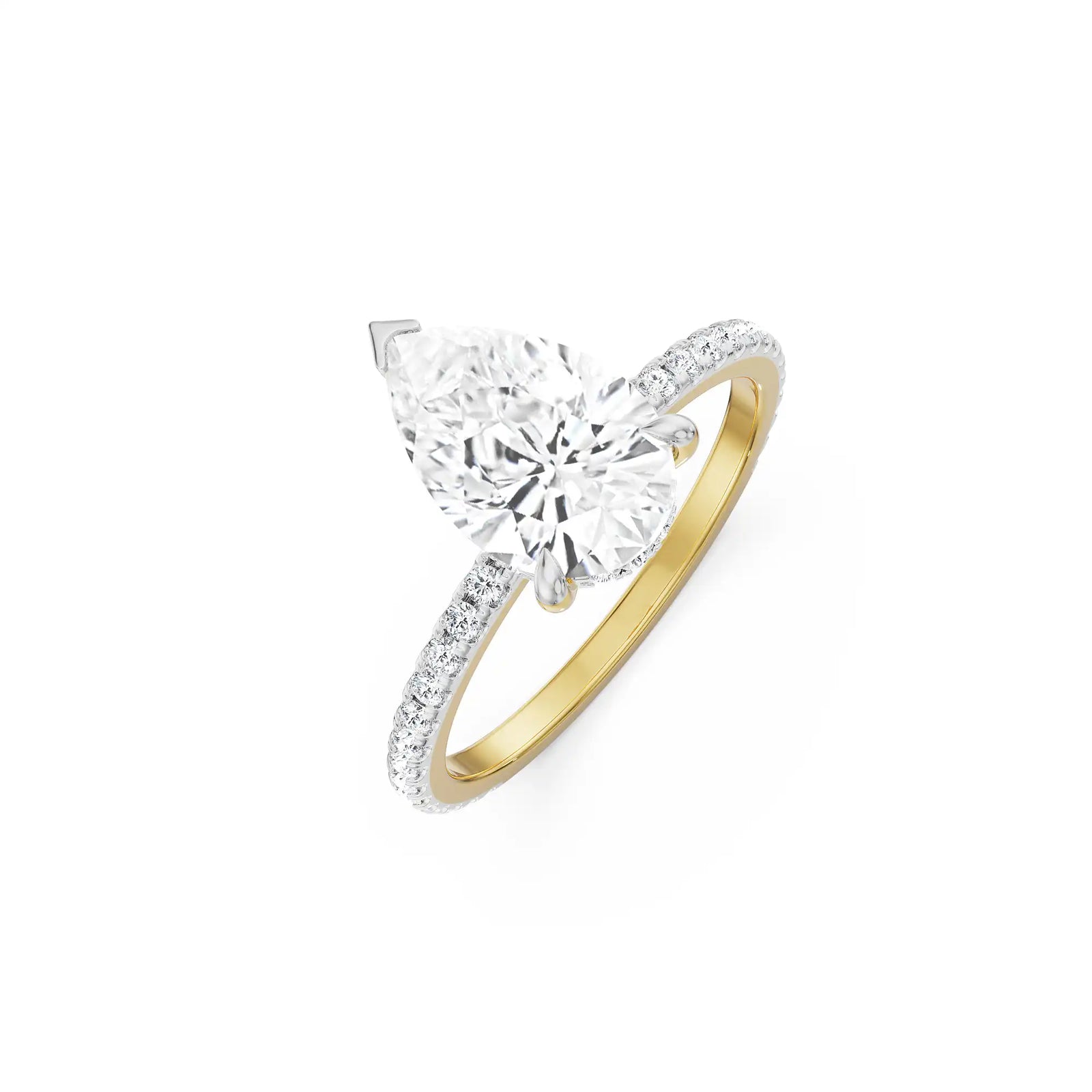 Vintage Pear Engagement Ring Top view