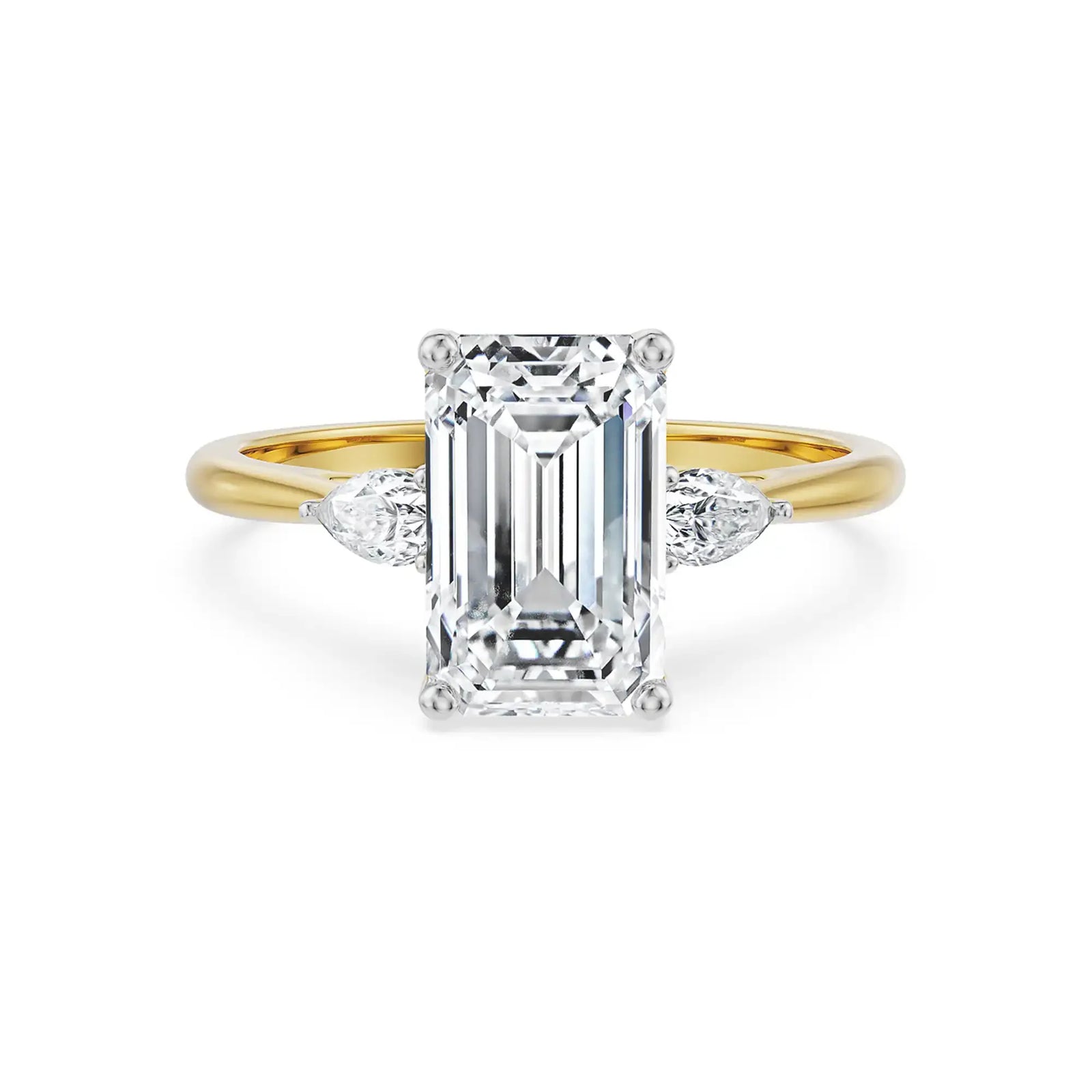 Three Stone Bridal Ring front view
