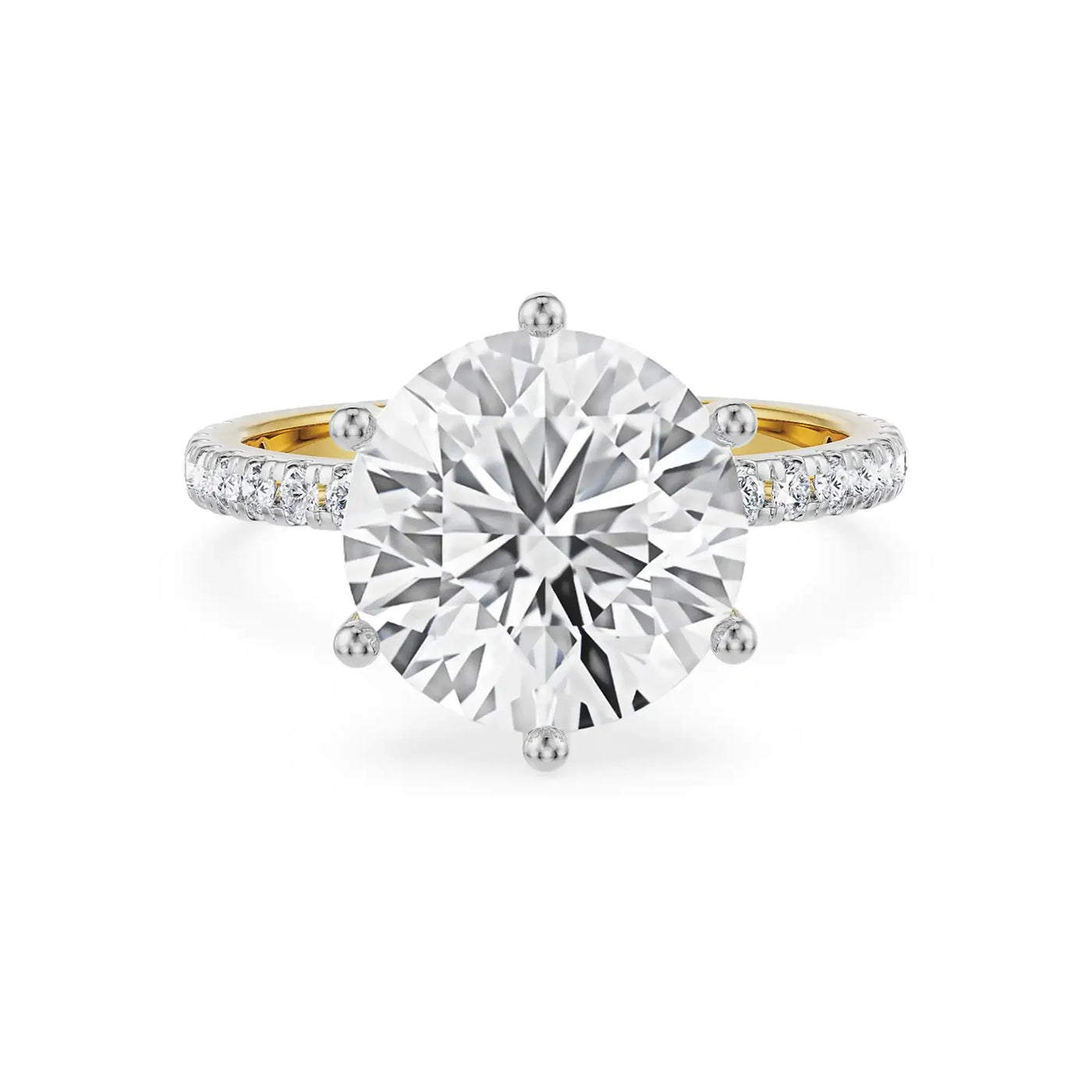 Majestic Round Lab Grown Diamond Solitaire Bridal Ring 9KT