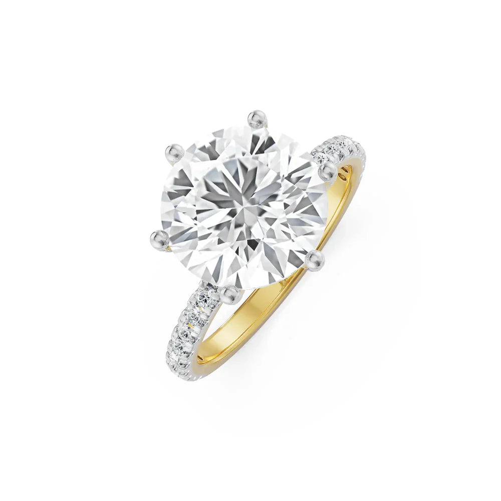 Majestic Round Lab Grown Diamond Solitaire Bridal Ring 9KT