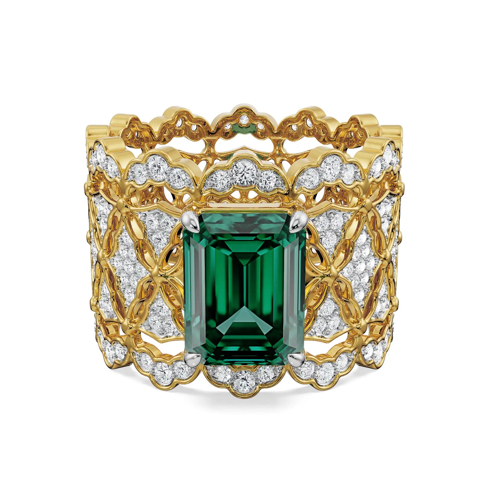 Royal Queen Majestic Lab Grown Diamond Ring - Front view