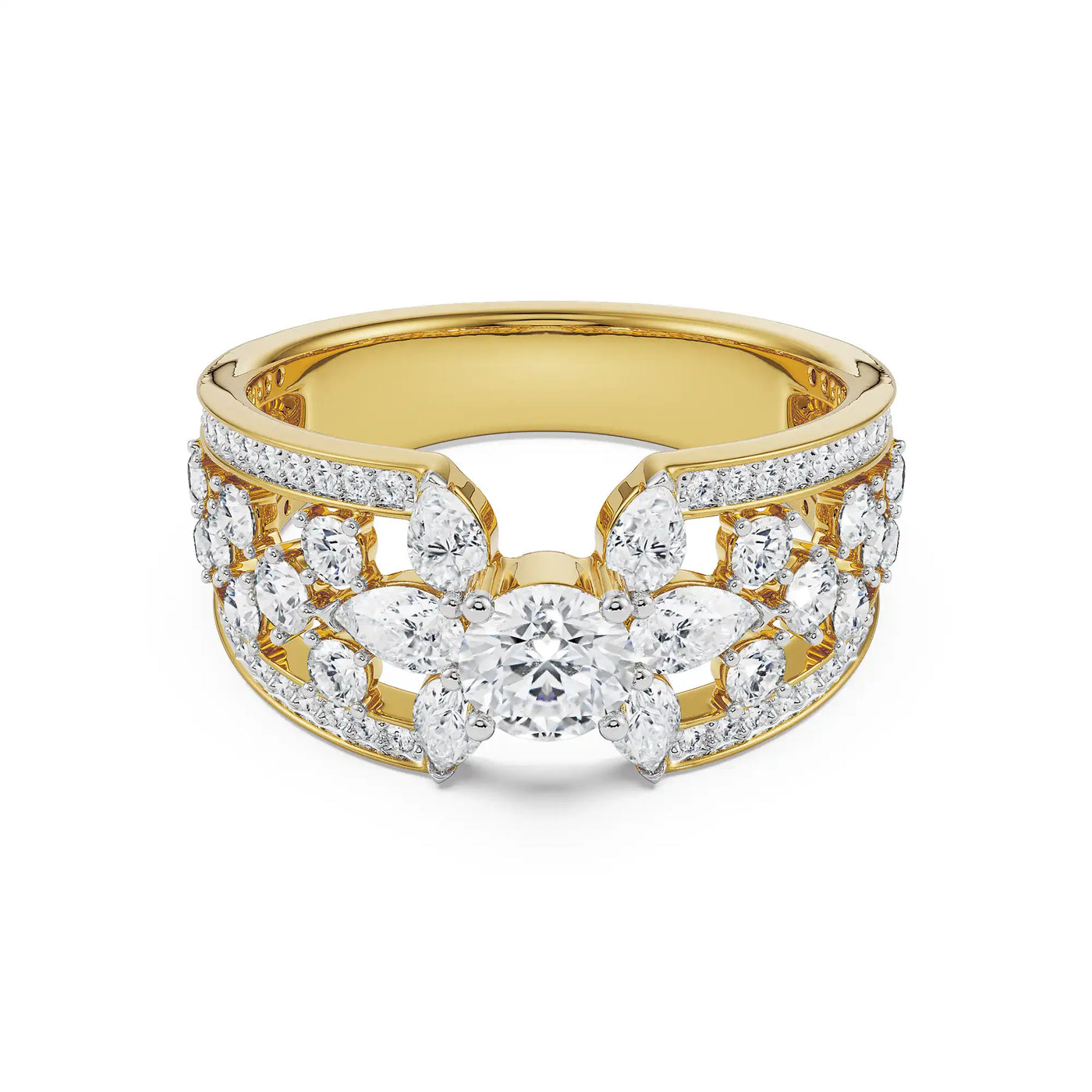 Flora Pear Lab Grown Diamond Ring 9KT