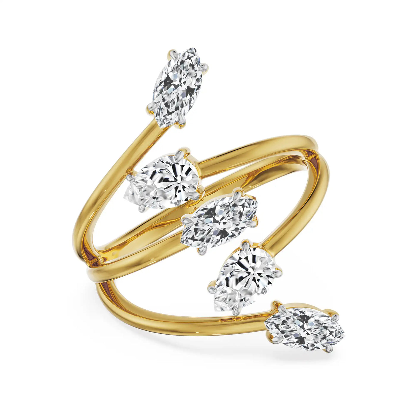 Pear Marquise Cocktail Lab Grown Diamond Ring 9KT
