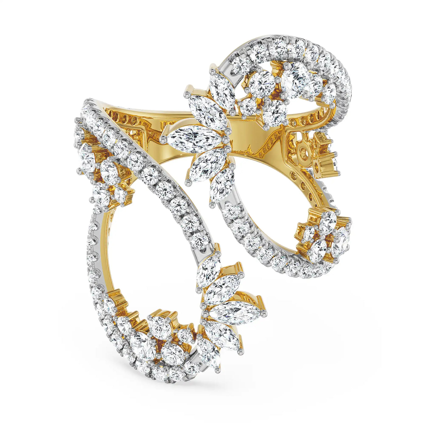 Swirl Festive Lab Grown Diamond Cocktail Ring