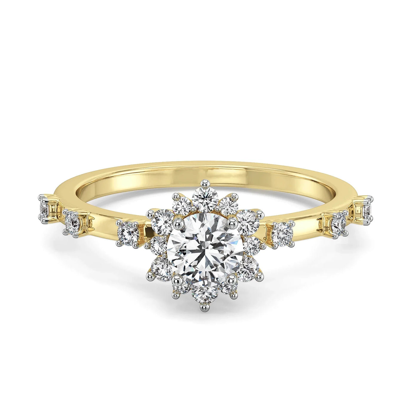 Daisy Dainty Lab Grown Diamond Ring 9KT