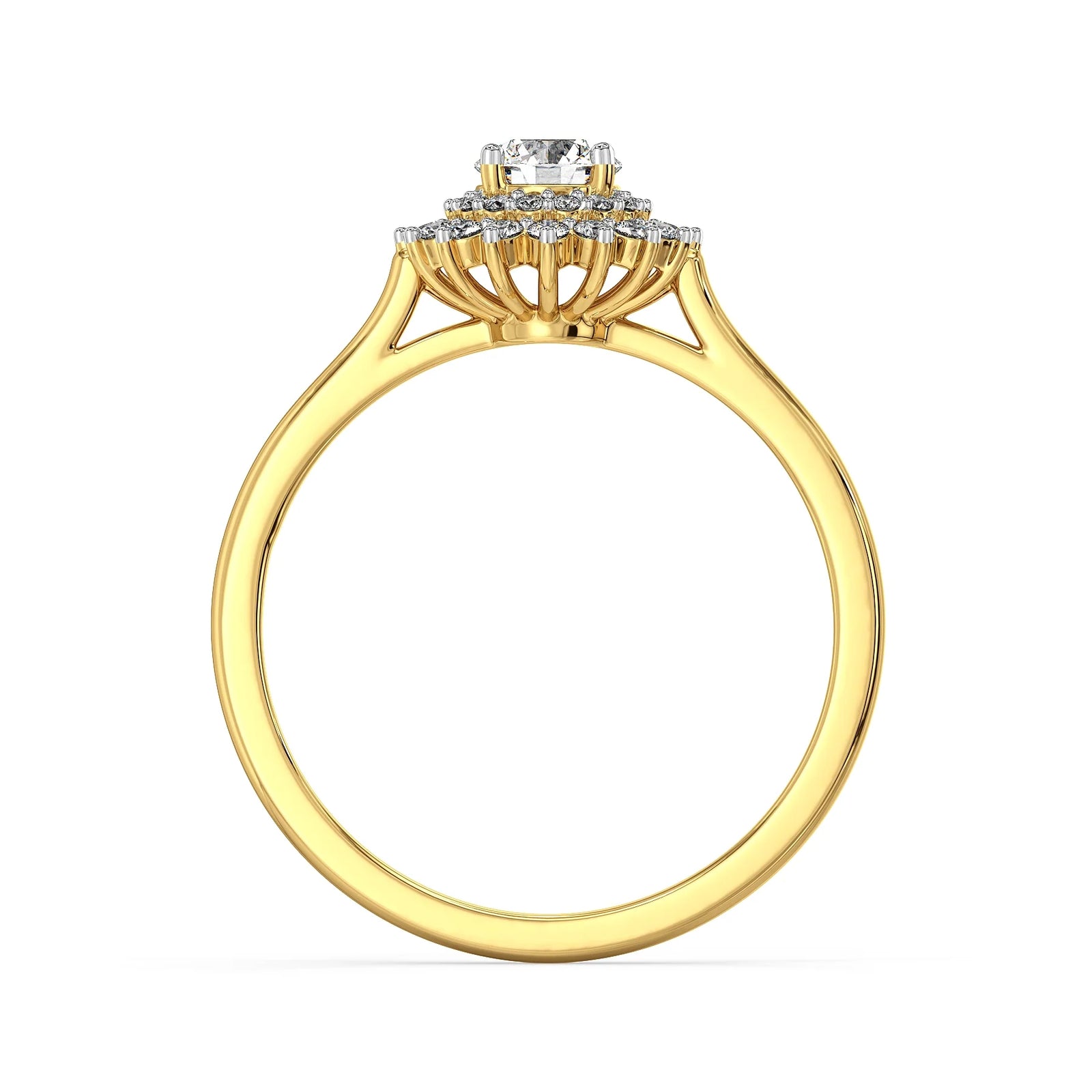 Blooming Nature Clustered Lab Grown Diamond Ring - Back view