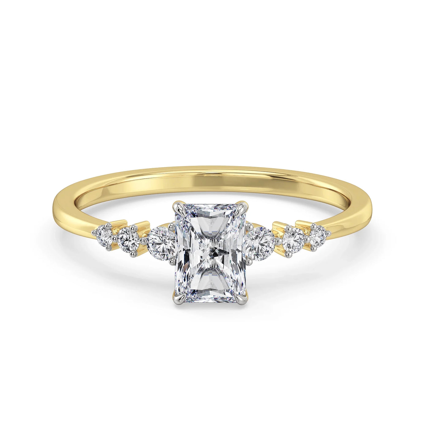 Isha Radiant Lab Grown Diamond Engagement Ring