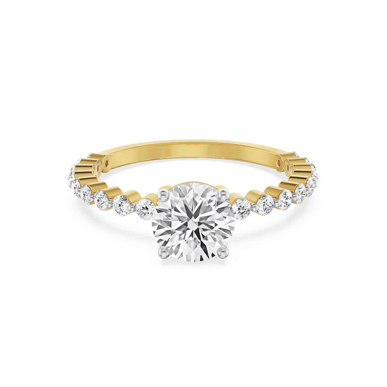 Ark Lab Grown Diamond Engagement Ring- front view in 9KT