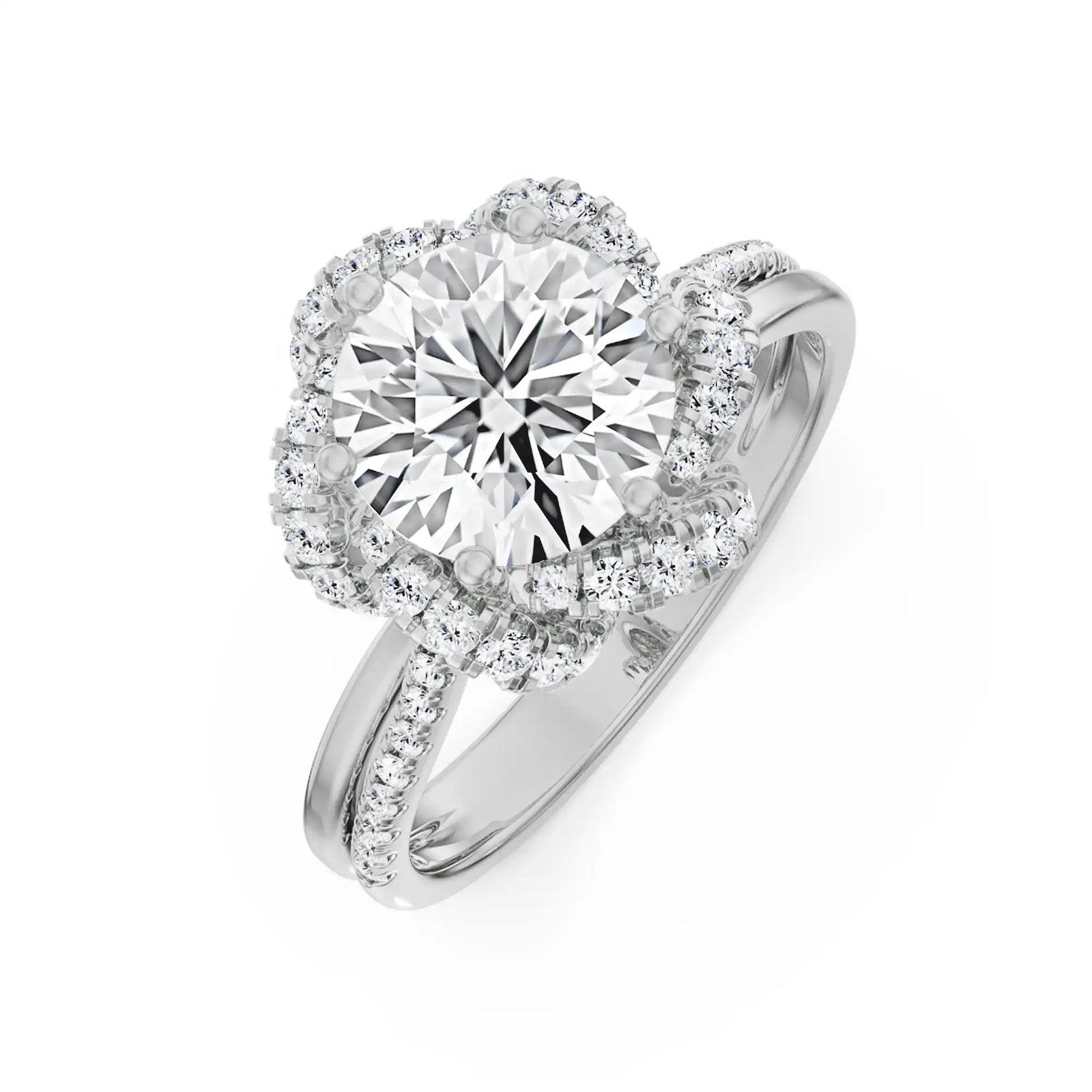 Entwine Lab Grown Diamond Ring- Top view in 9KT