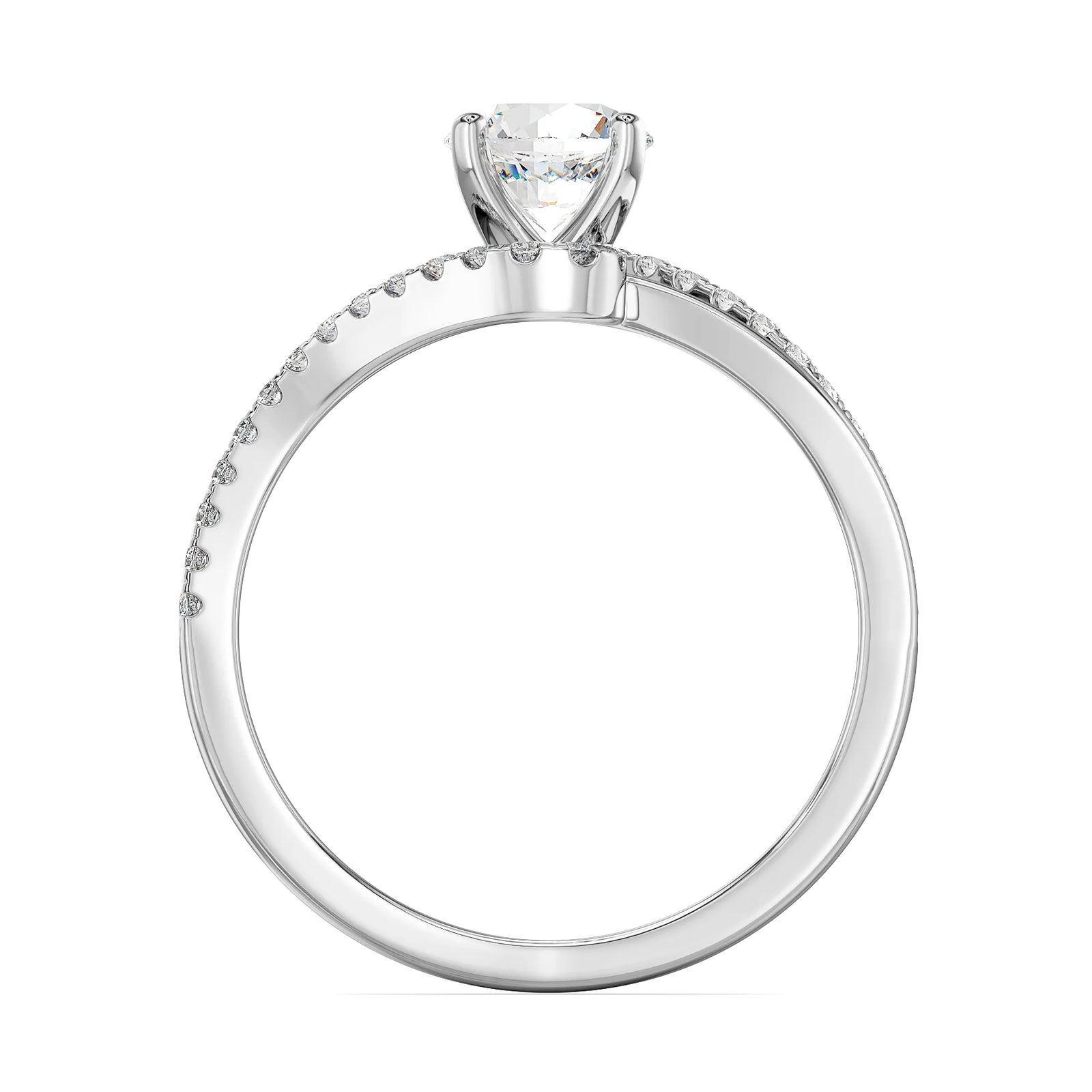 Noir Lab Grown Diamond Engagement Ring- Back View