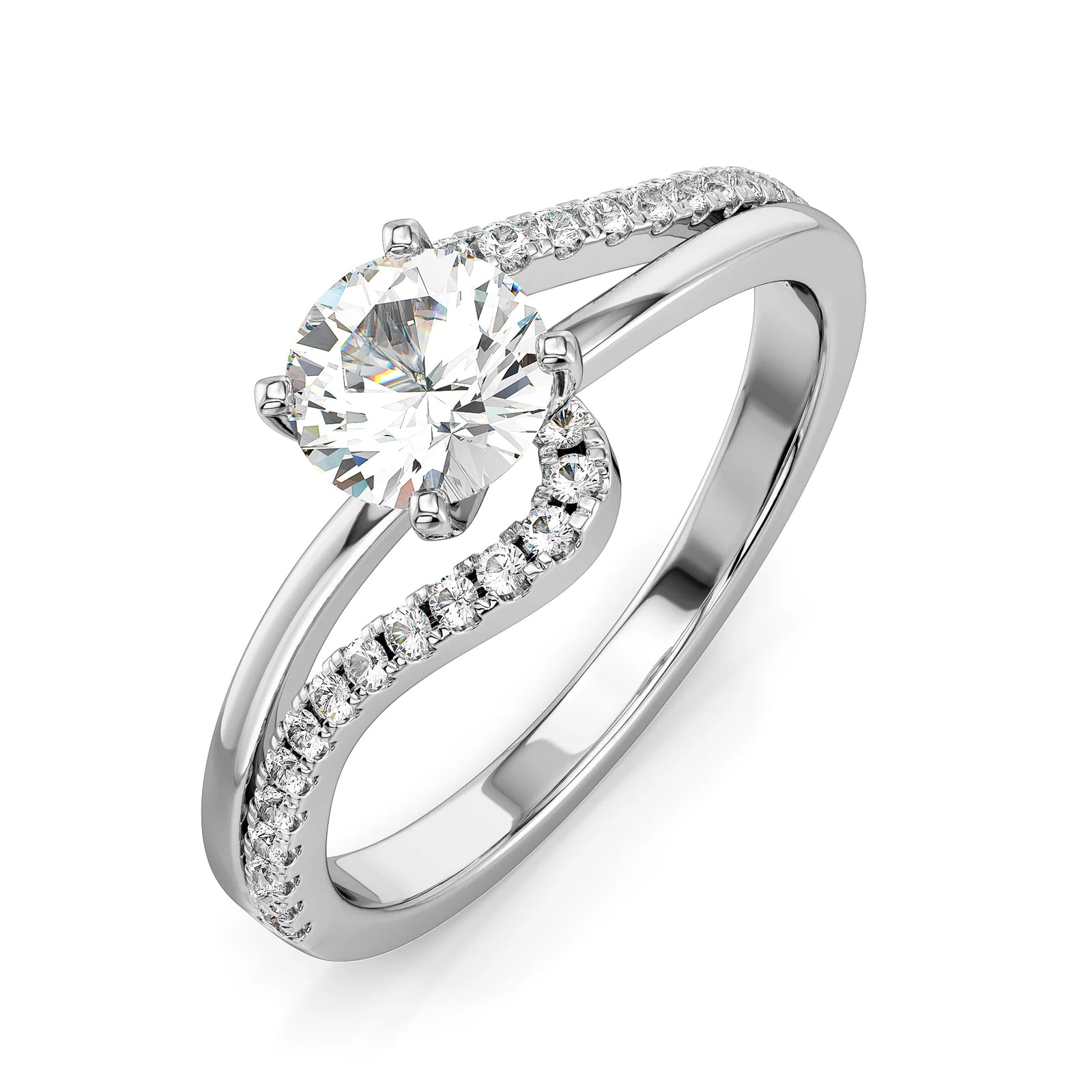 Noir Lab Grown Diamond Engagement Ring - Top view