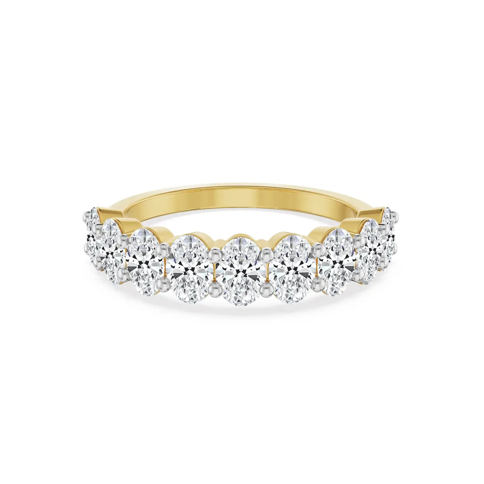 Bex Oval Lab Grown Diamond Eternity Band - front view