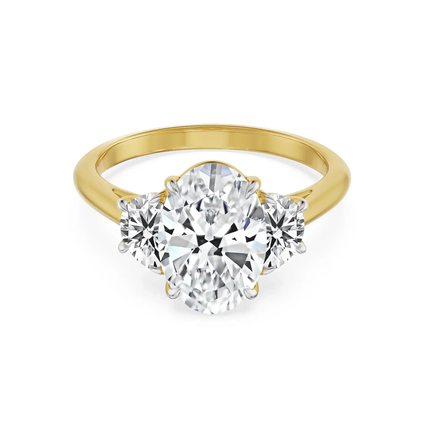 Half Moon Accent Lab Grown Diamond Ring_in-stock