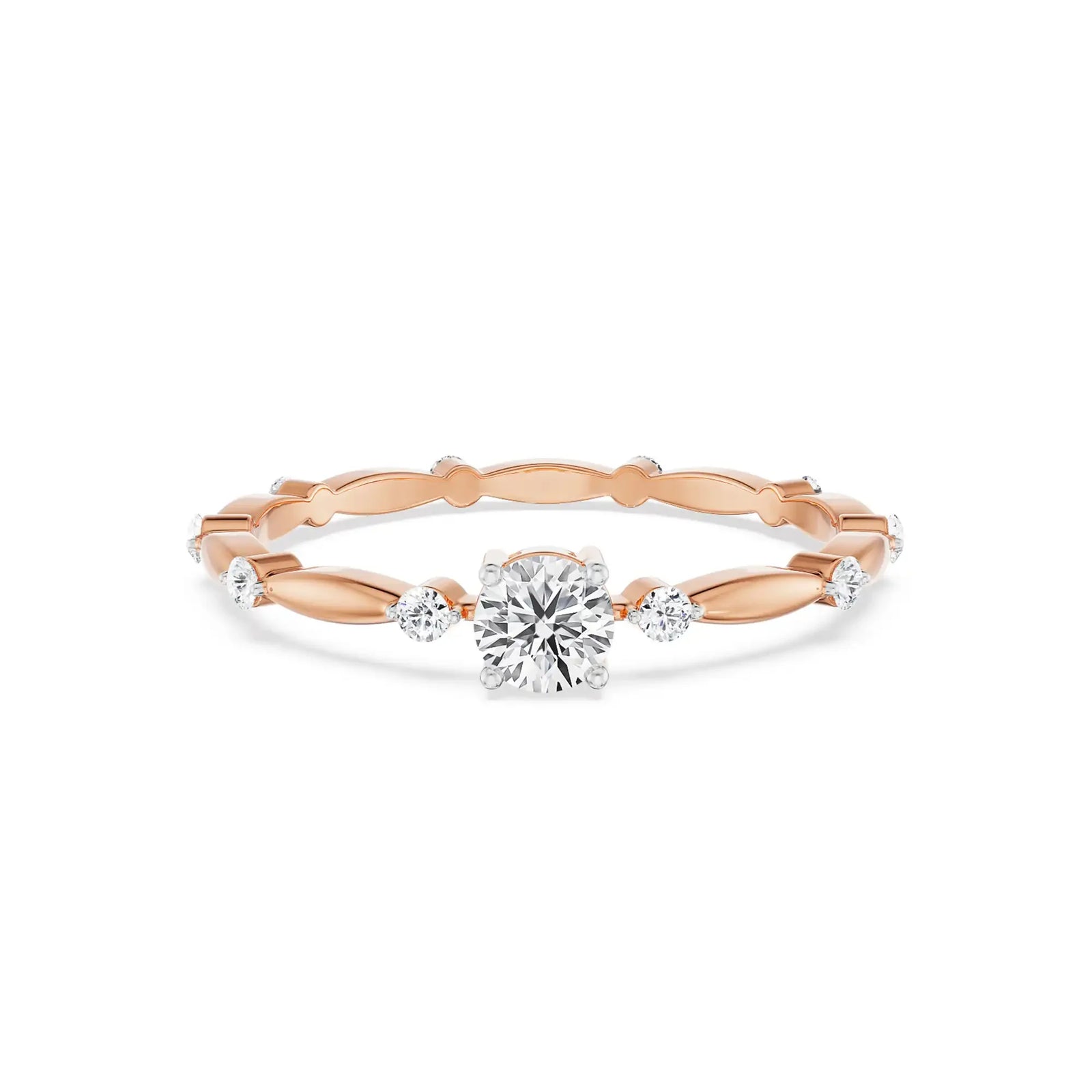 Clara Dainty Diamond Ring- Front view