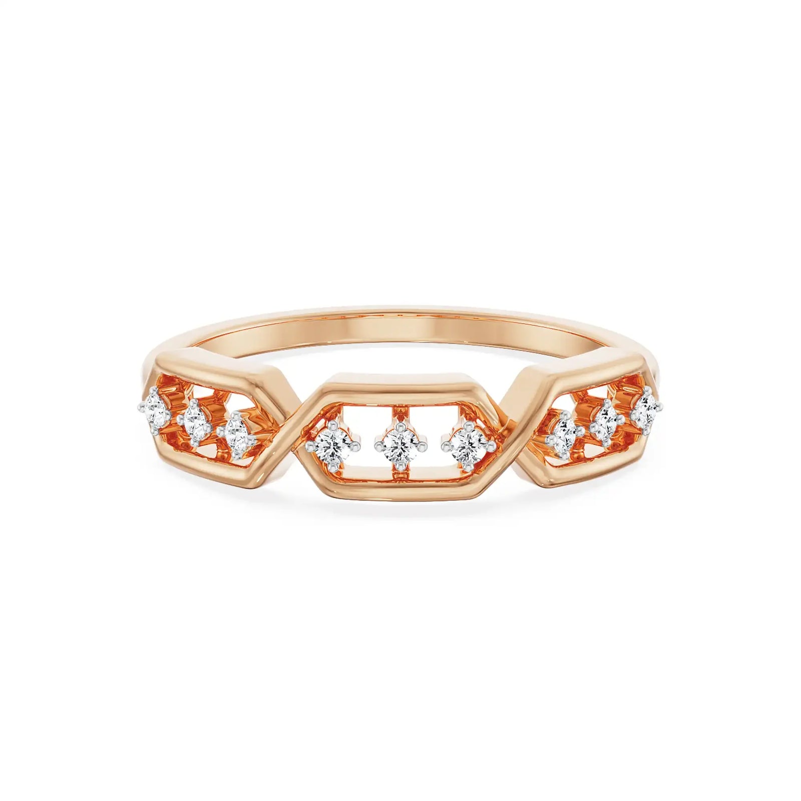 Eternally Linked Diamond Band- front view