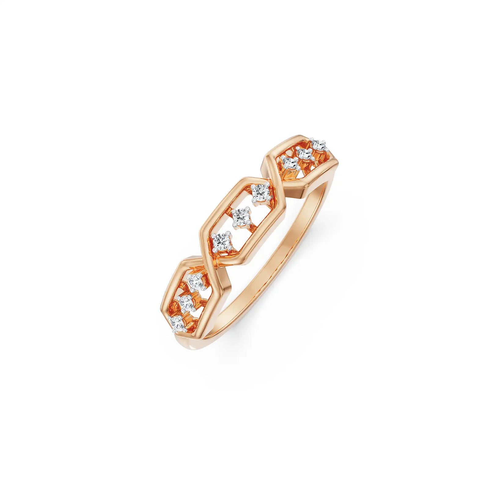 Eternally Linked Diamond Band top view