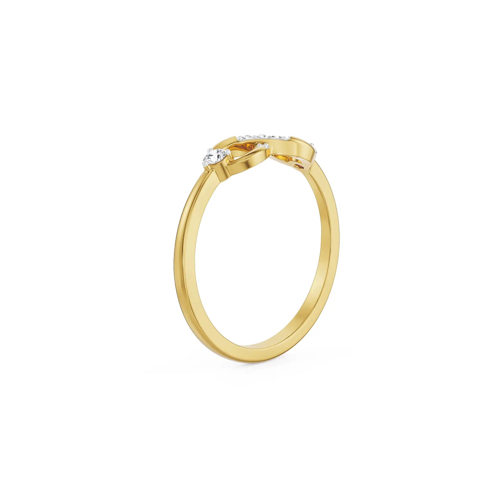 Dainty Infinity Diamond Ring Back view