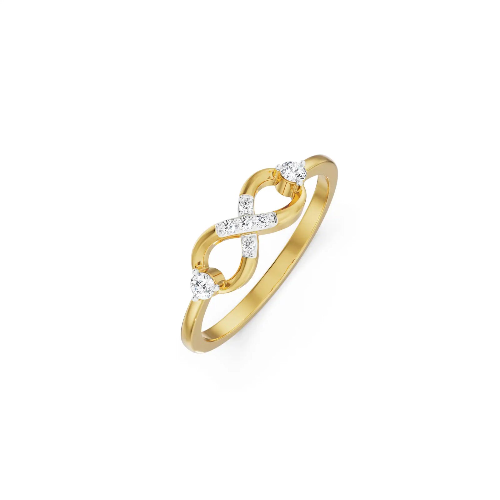 Dainty Infinity Diamond Ring Top view