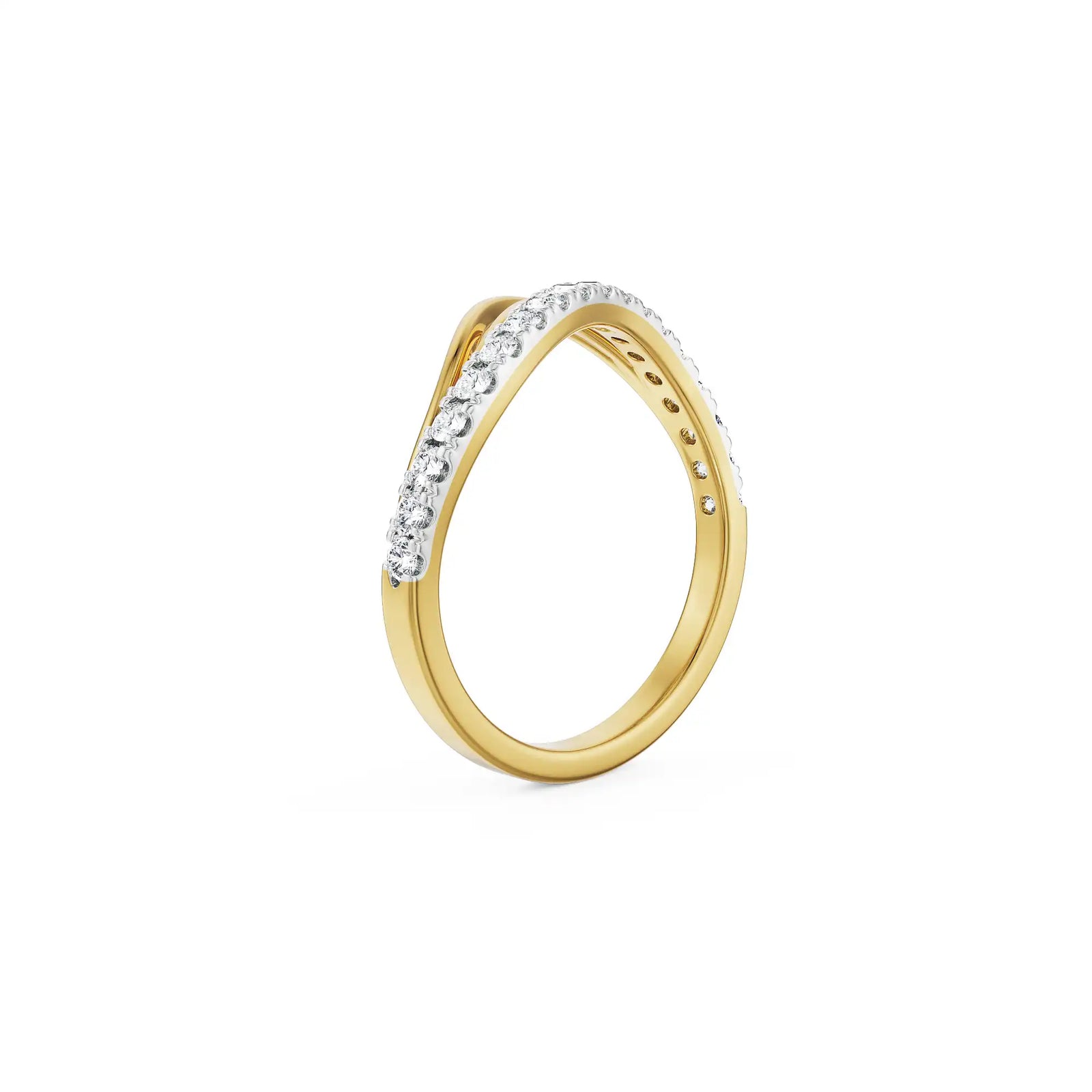 Wavy Kristal Diamond Band Back view