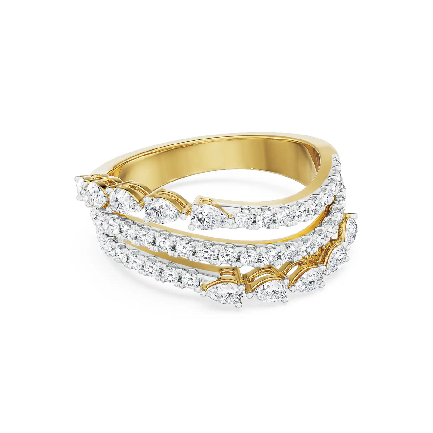 Snowflakes Peary Diamond Band