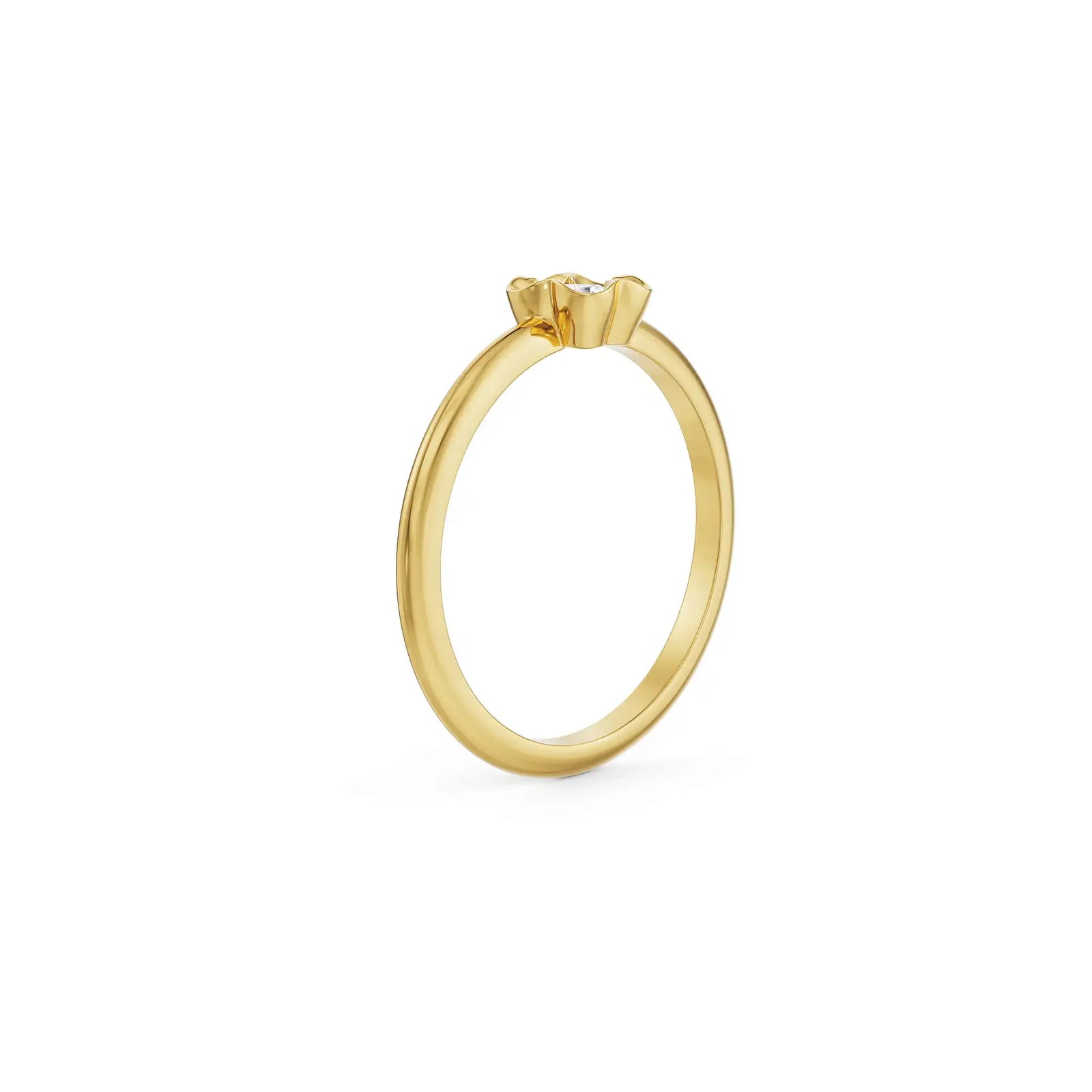 Floral Bloom Diamond Ring back view
