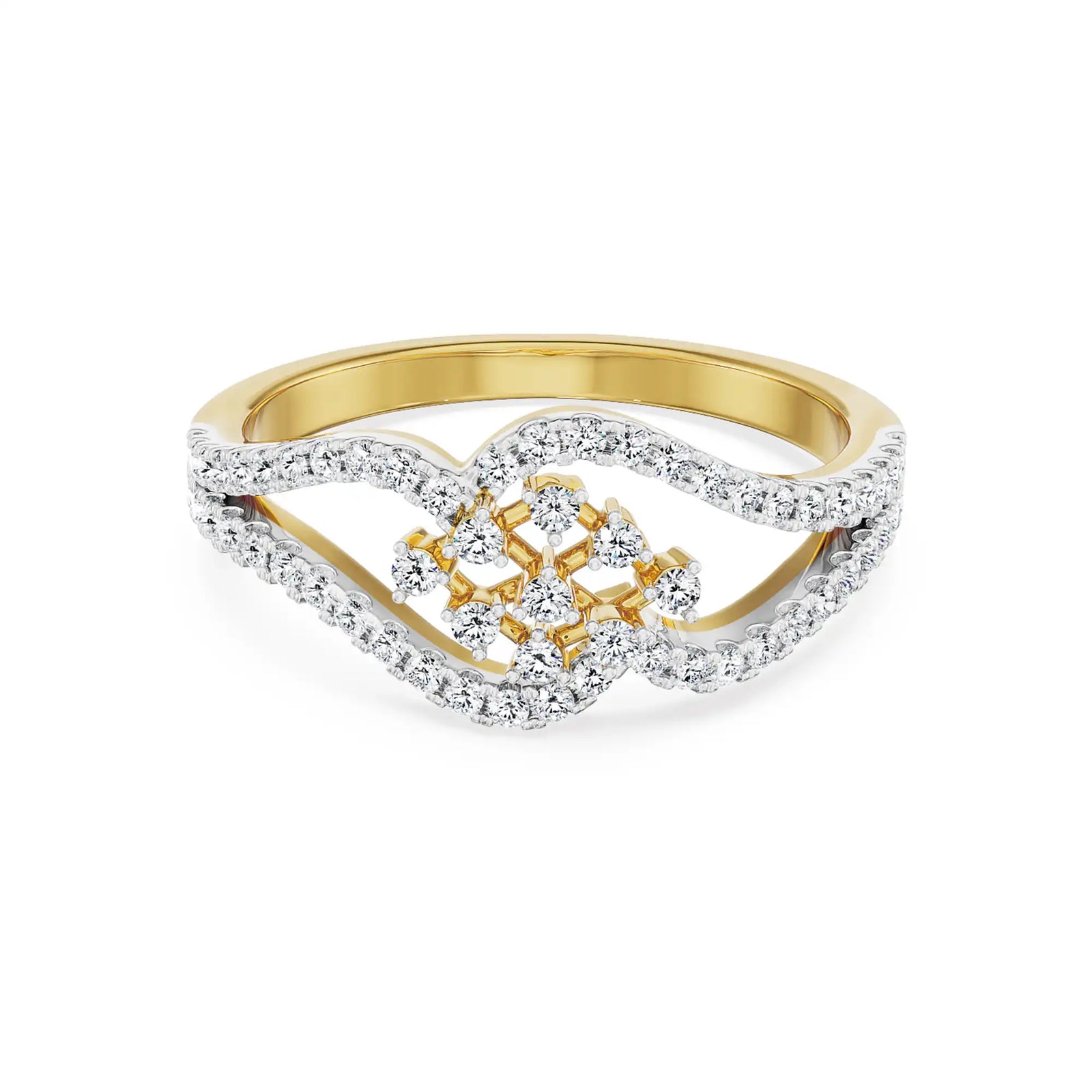 Vintage Layered Diamond Ring- front view