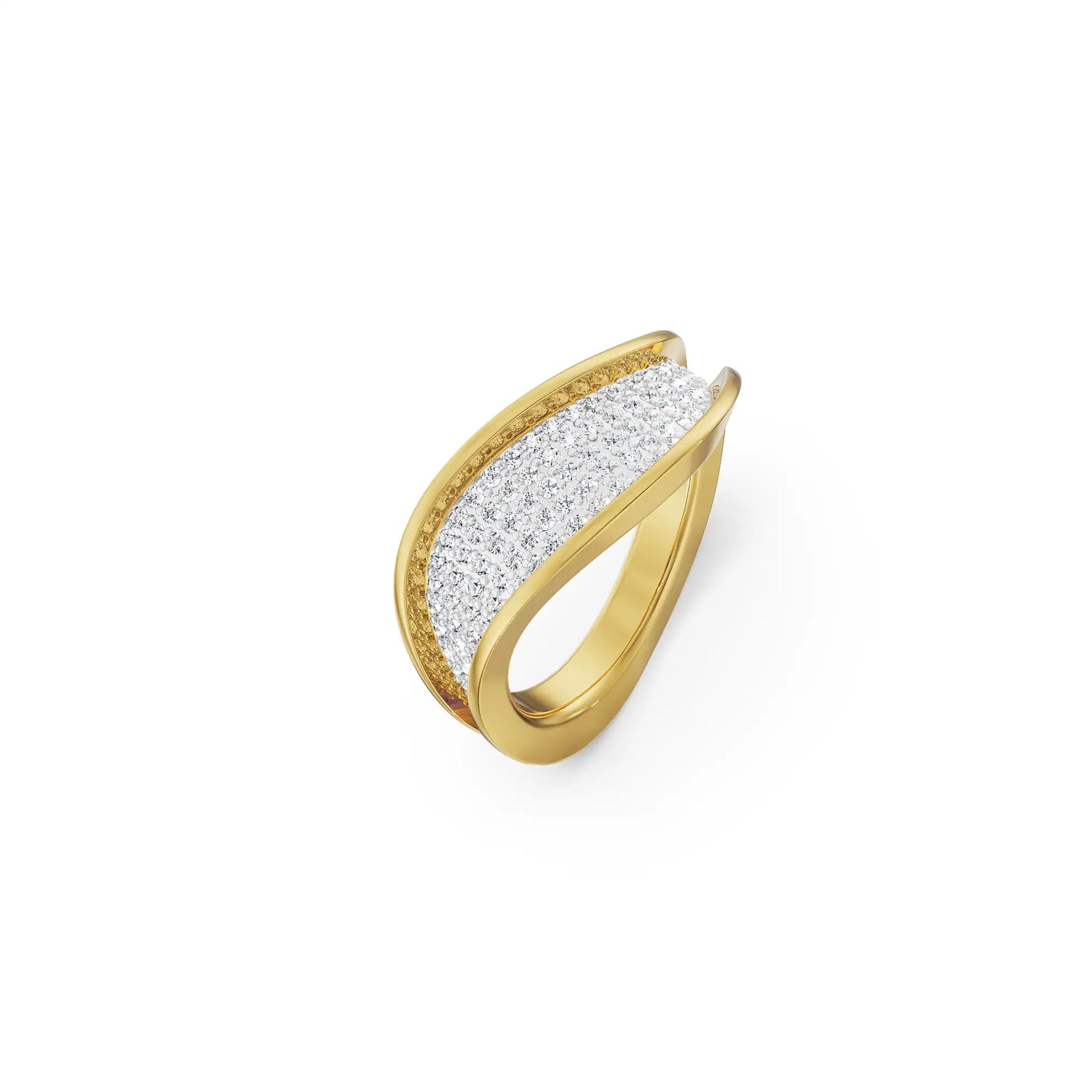 Modern Twist Diamond Band top view