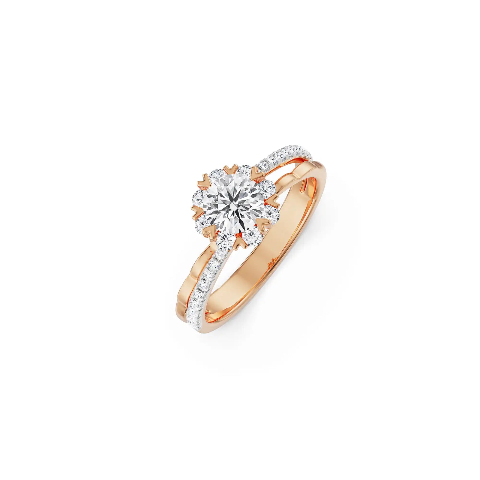 Rose Engagement Ring top view
