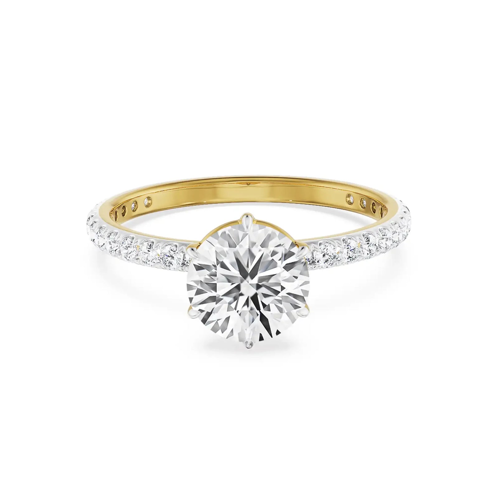 1 CT Classic Engagement Ring front view