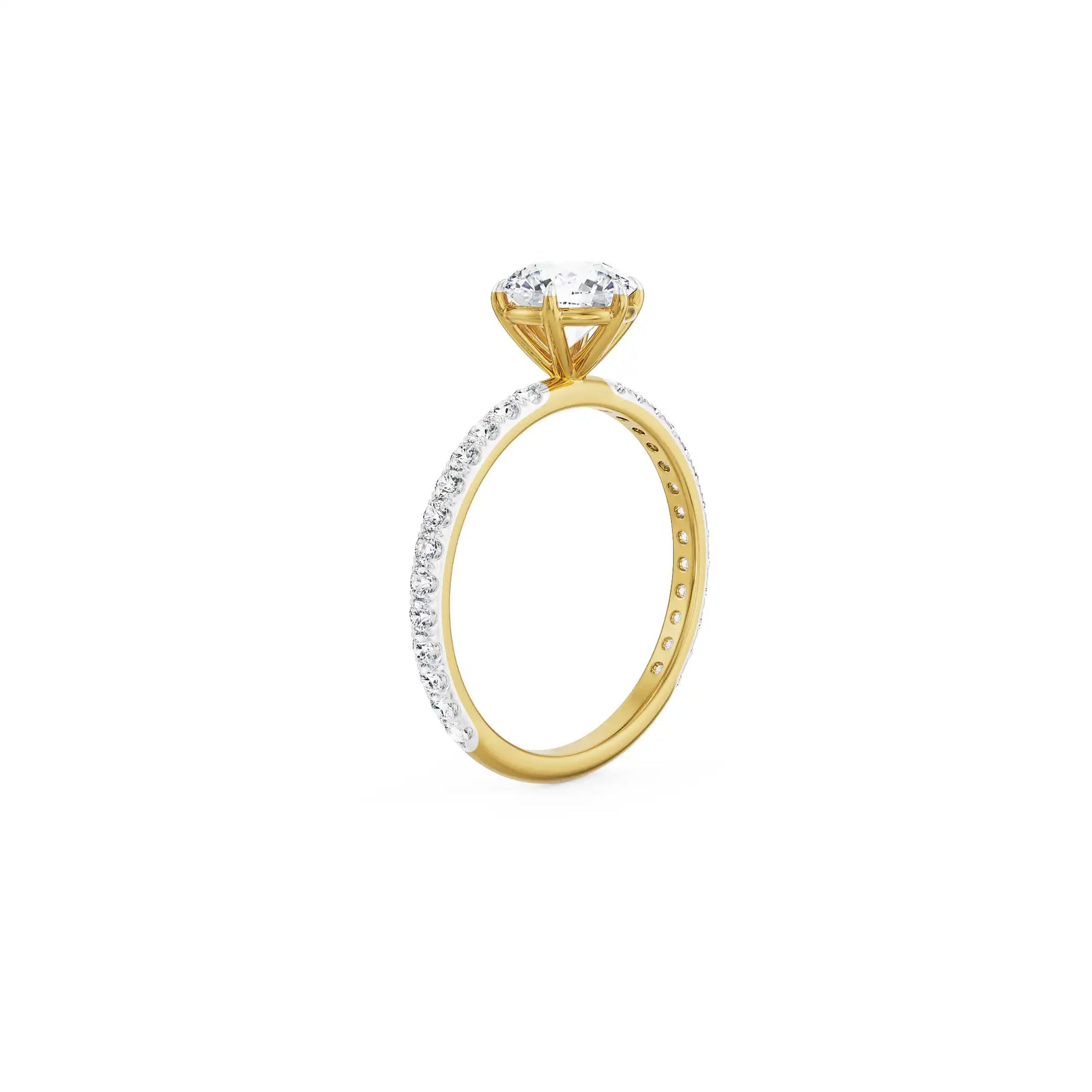 1 CT Classic Engagement Ring side view