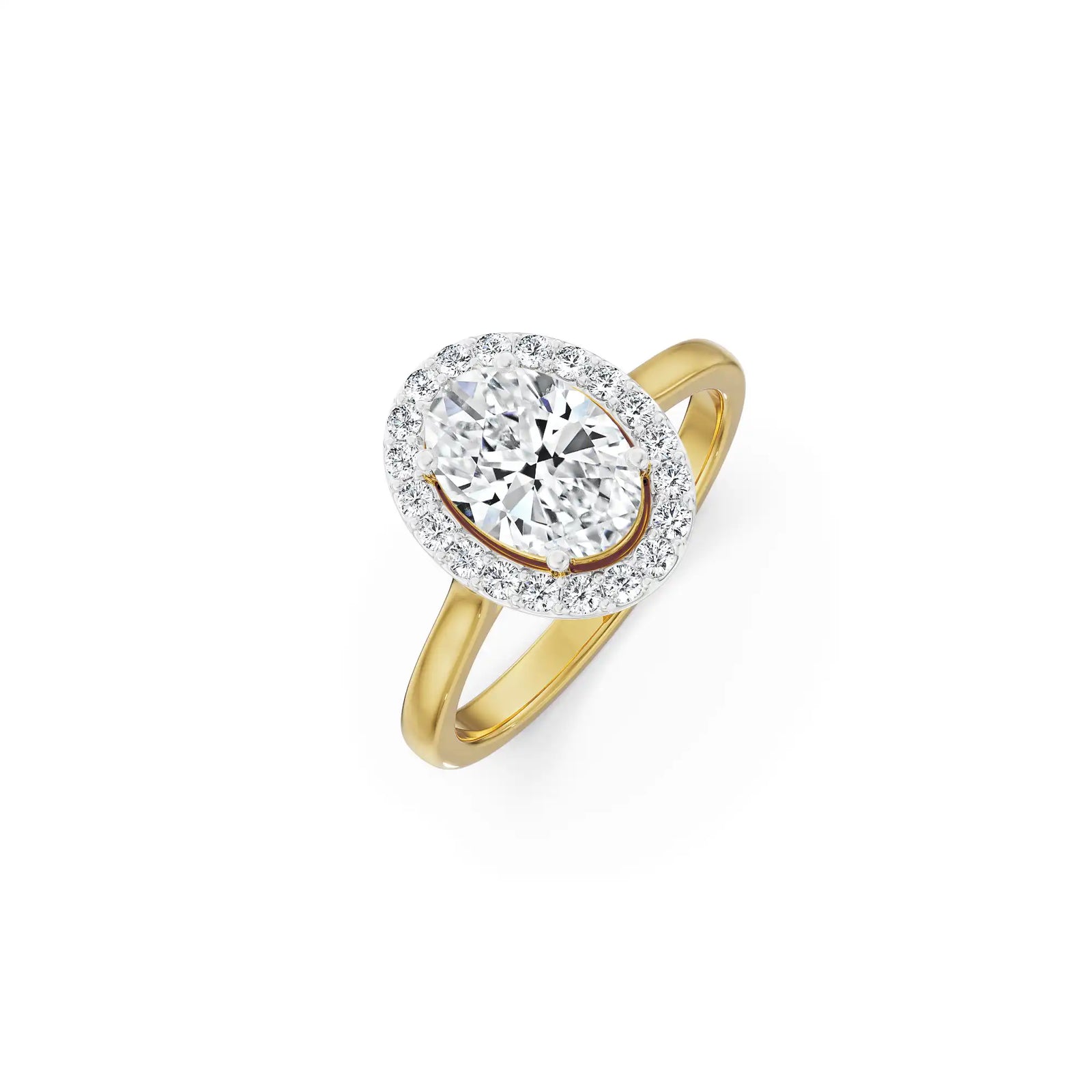 Ivana Halo Engagement Ring Top view