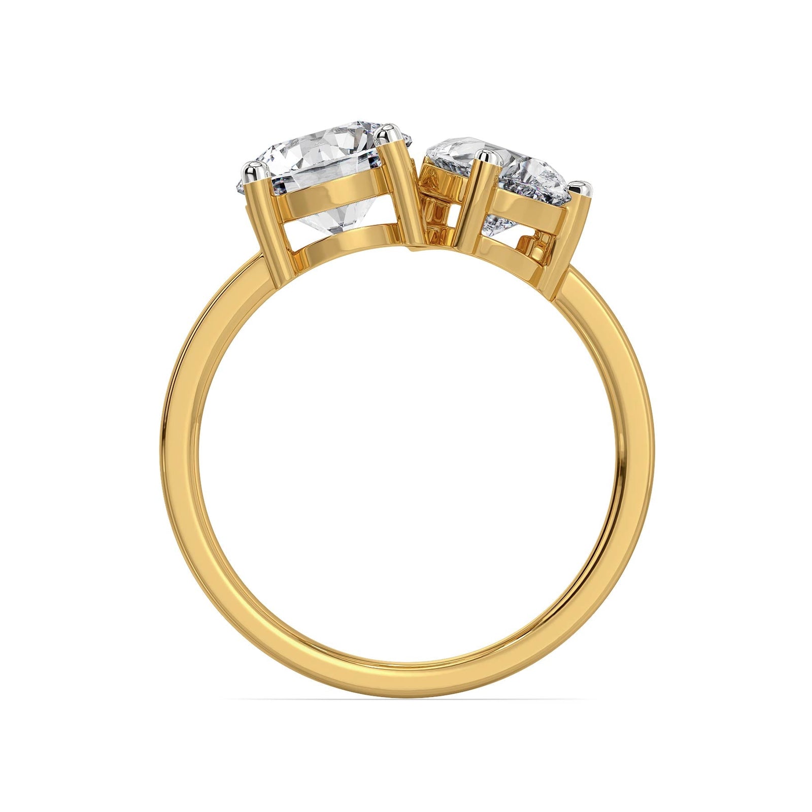 Yin & Yang Lab Grown Diamond Ring - back view