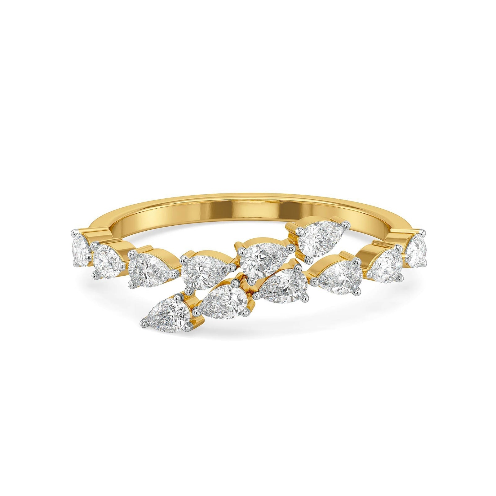 Pearluxe Lab Grown Diamond Ring - front view in 9KT