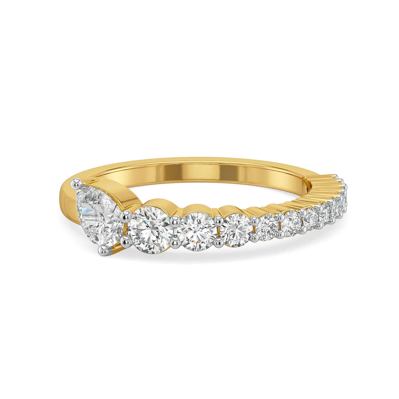 Prush Arc Lab Grown Diamond Ring - side view