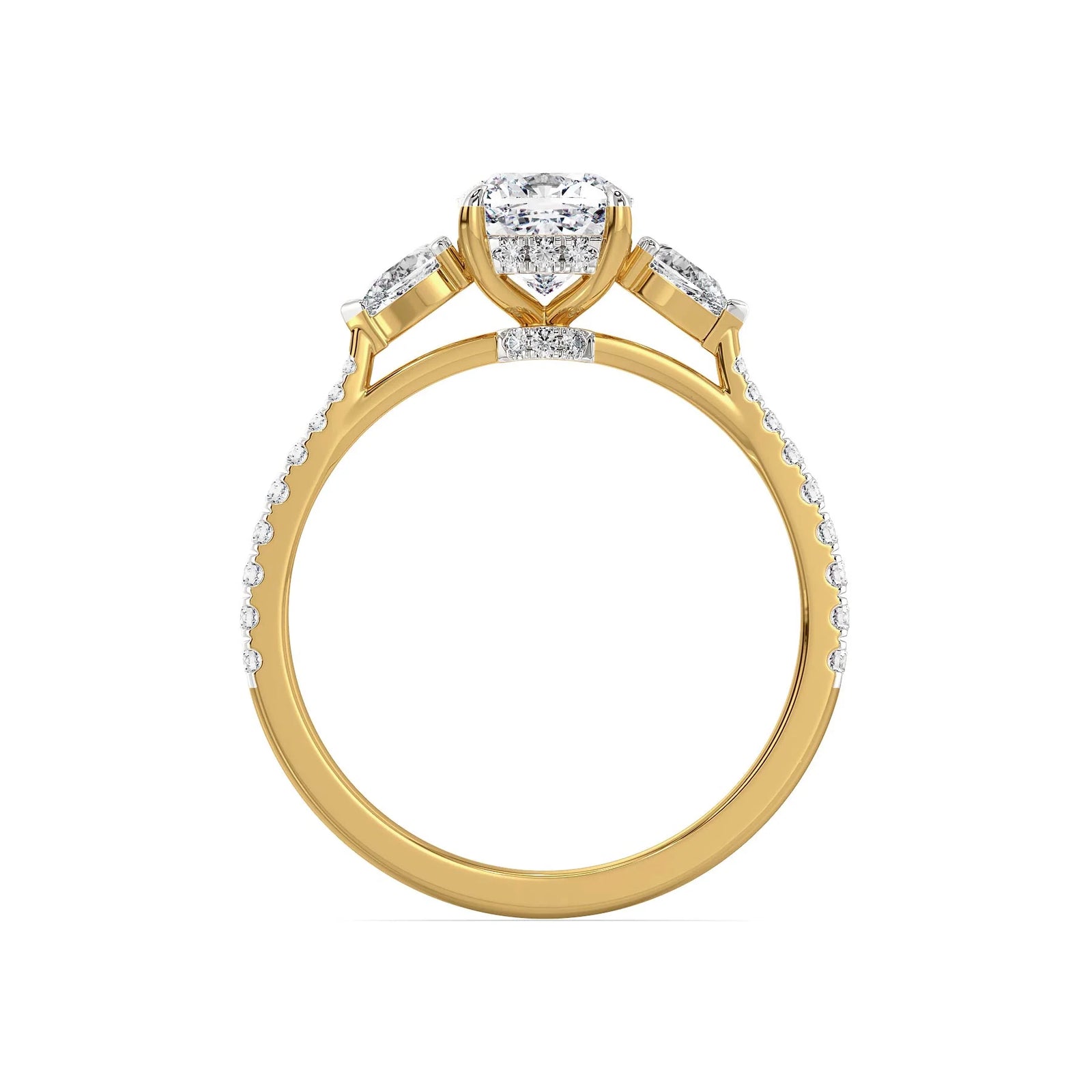 Trimora Muse Lab Grown Diamond Ring - back view